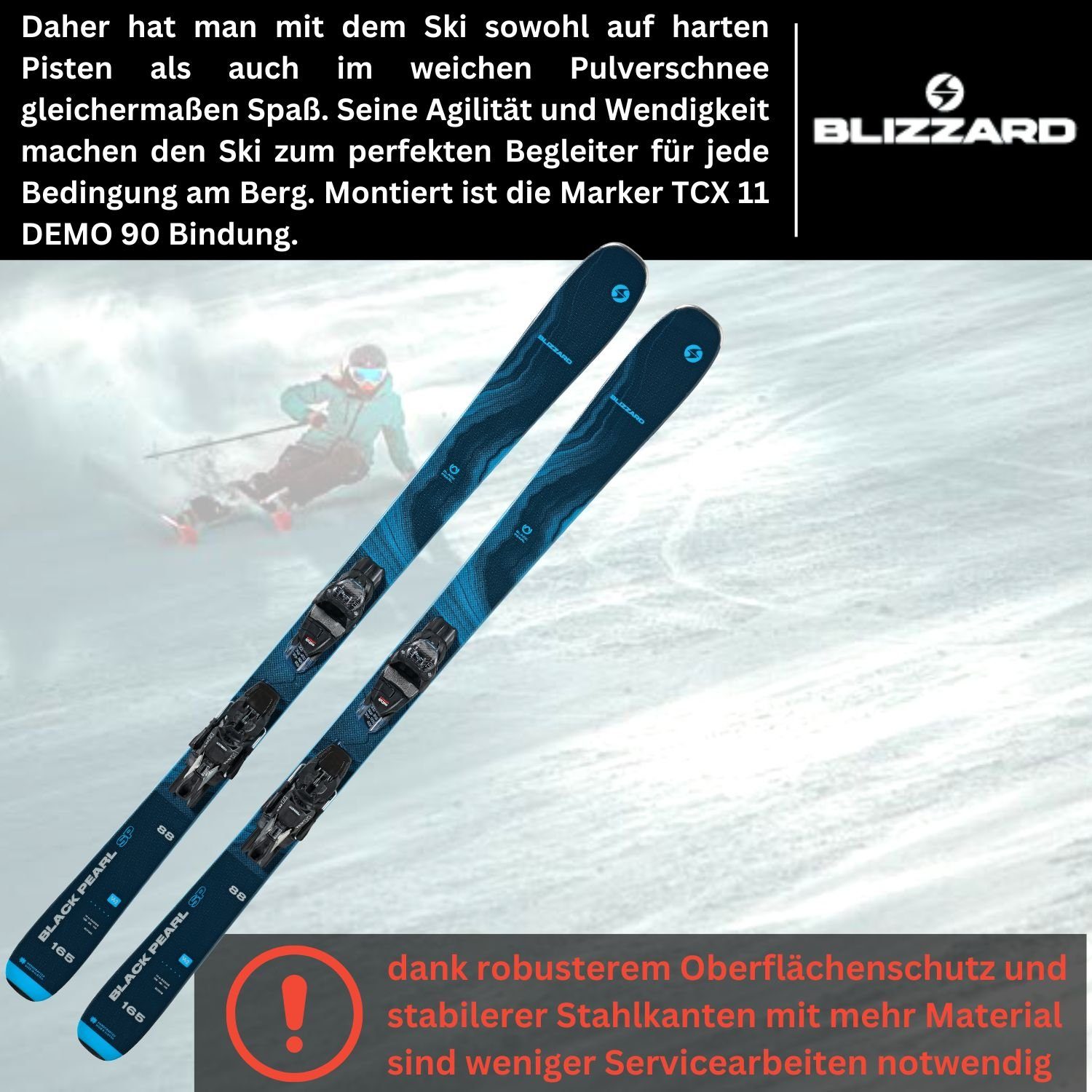 BLIZZARD Ski, Pearl 2024 88 Bindung Blizzard + Z3-11 11 TCX Ski Damen Marker
