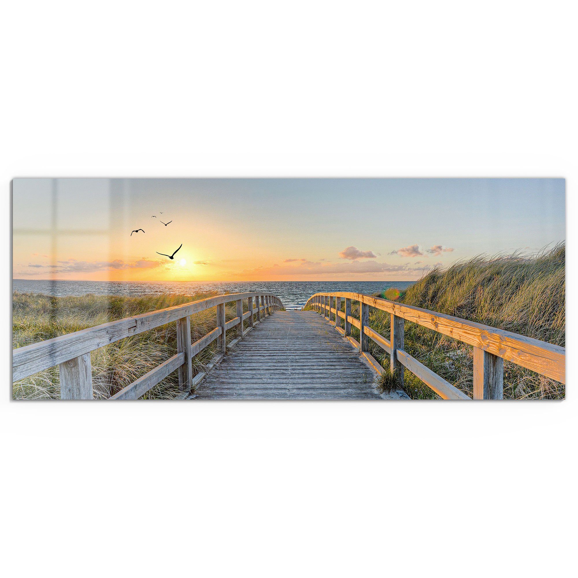 DEQORI Glasbild 'Dünenweg zum Meer', 'Dünenweg günstig online kaufen