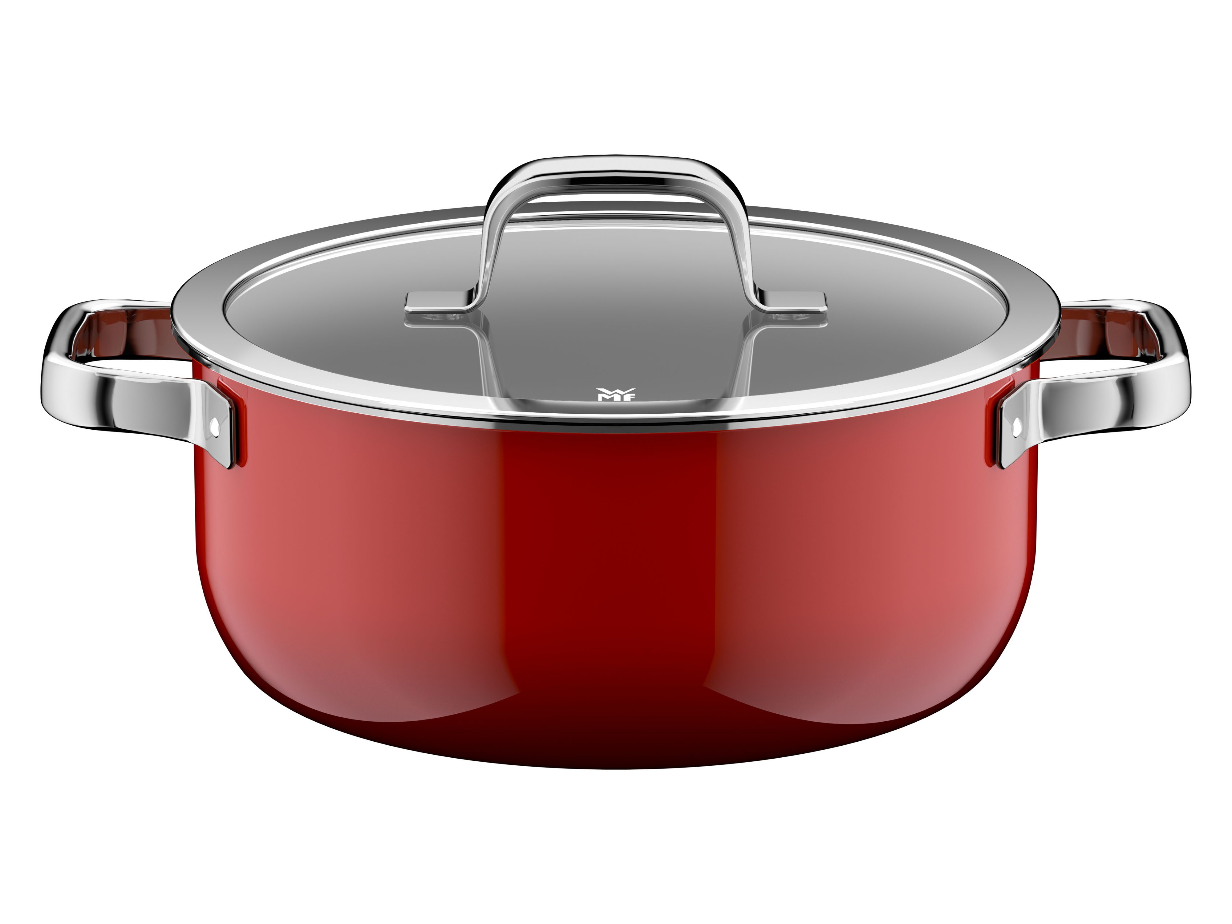 WMF Bratentopf Fusiontec Mineral Pro, Edelstahl, Glas (1-tlg), kratzfeste Oberfläche, wärmereduzierende Hohlgriffe, Made in Germany
