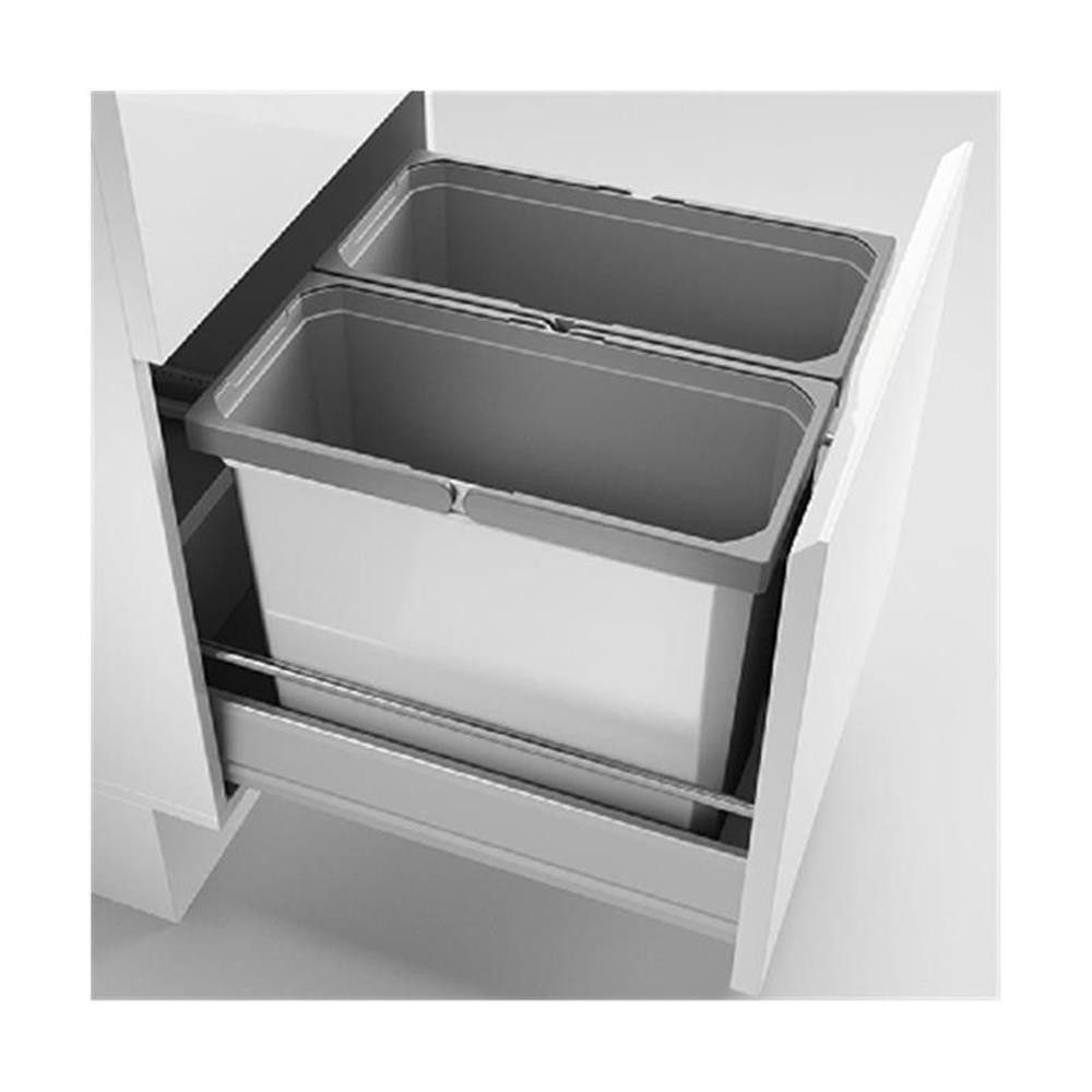 Naber Einbaumülleimer Cox® Box 360 S/450-2, hellgrau