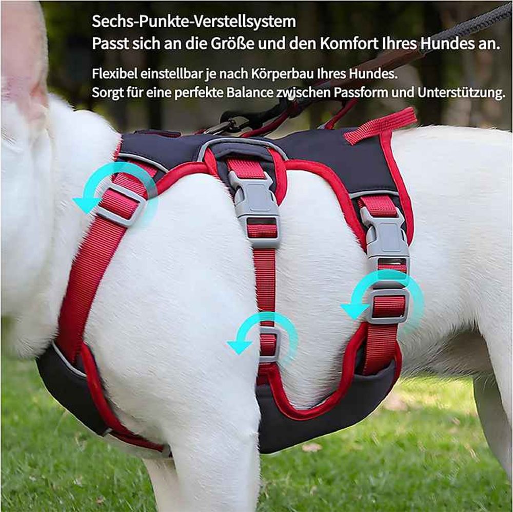 Ledander Hunde-Geschirr Hund Rückenstützgurt,Hundegeschirr mit Griff günstig online kaufen