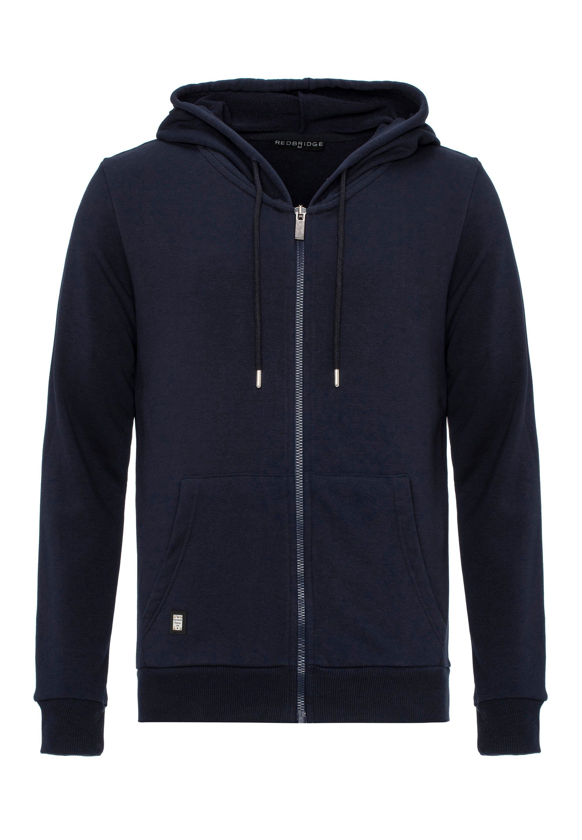 RedBridge Kapuzensweatjacke Premium Sweater mit Logopatch günstig online kaufen