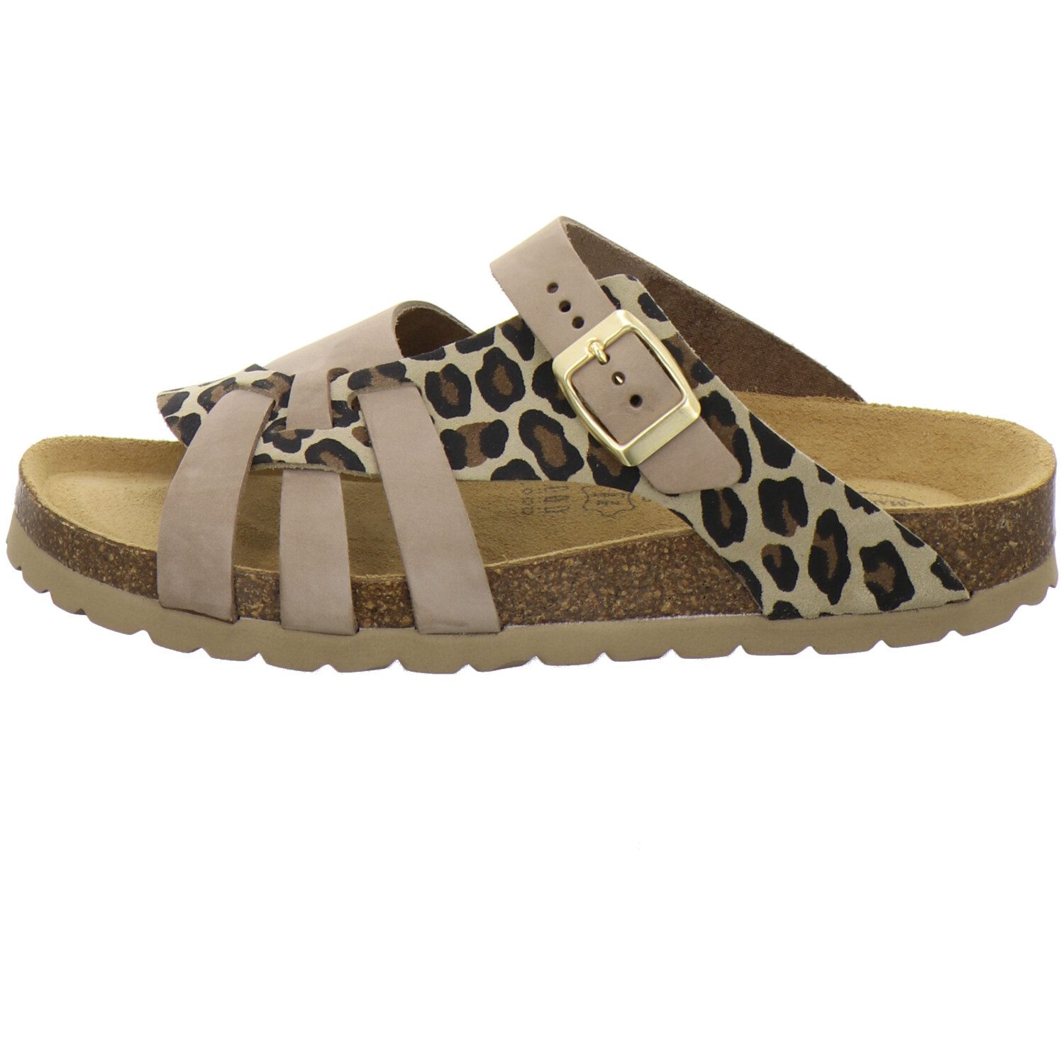 AFS-Schuhe 212298 Kralle Pantolette für Damen mit Fußbett, bequeme Sandalen aus Leder