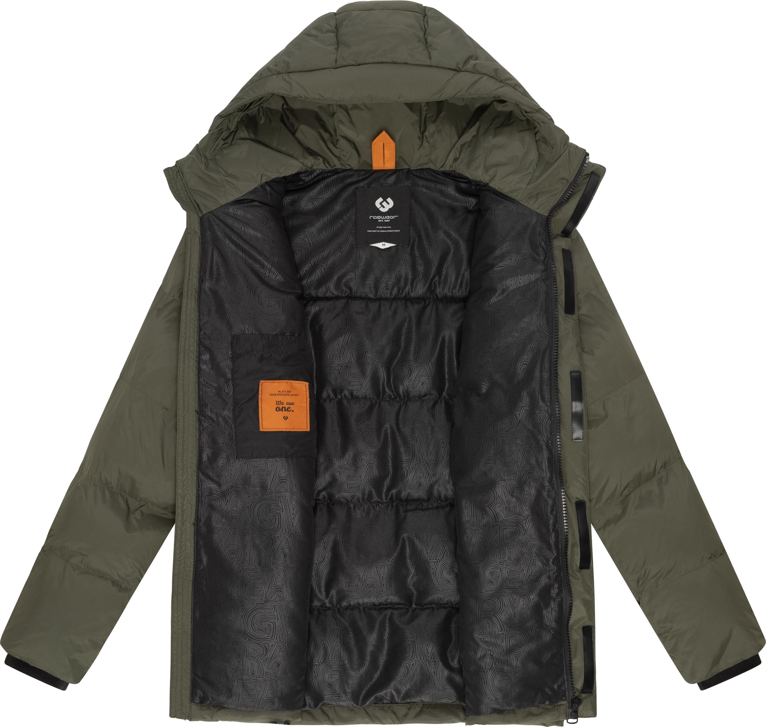 Ragwear Steppjacke Mikkesh Sportliche Herren Winterjacke mit Kapuze