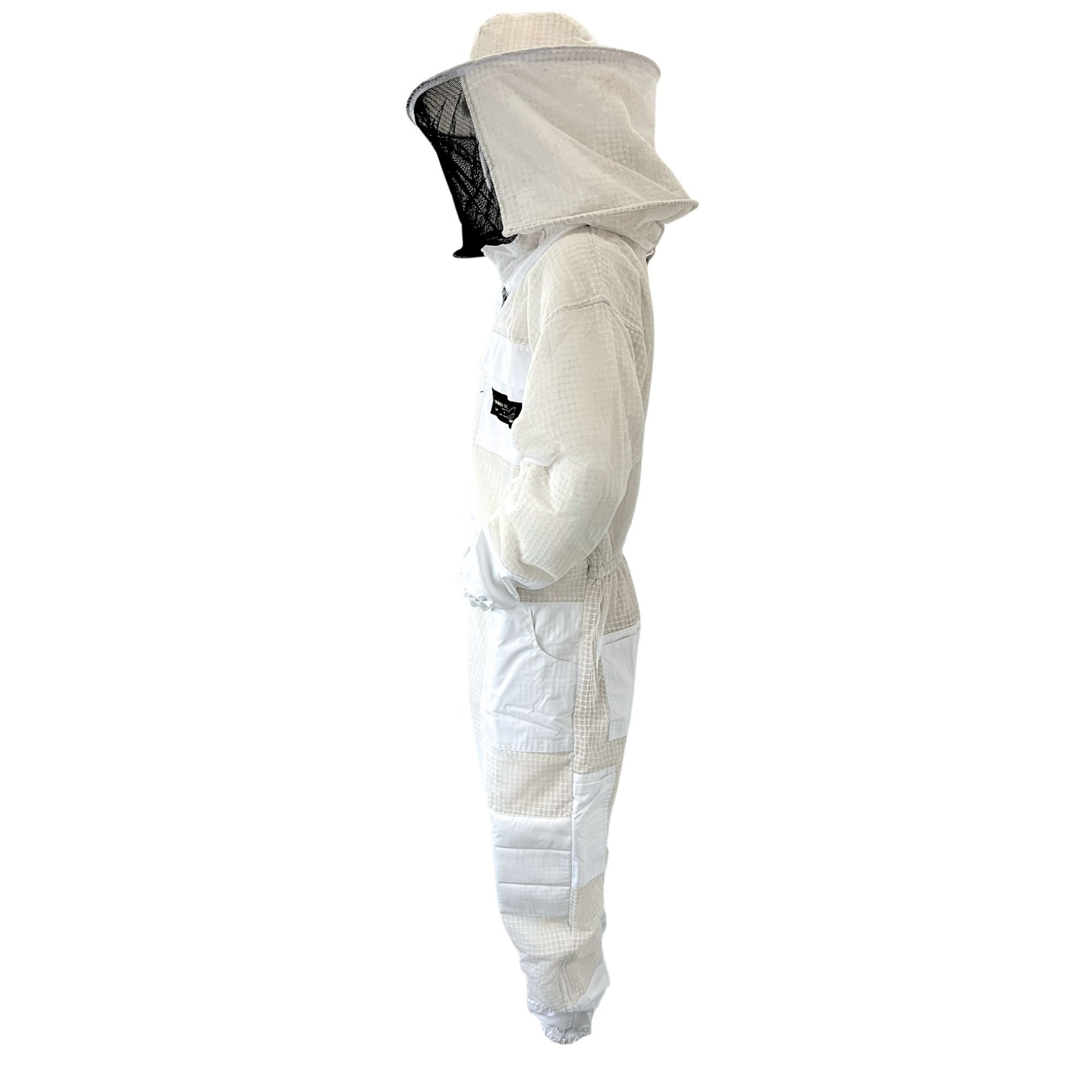 BIENEN SCHMIDT Arbeitsoverall Imkerschutzanzug FULL-AIR mit integriertem Schleier & Reißverschluss weiß Imkersuit Schutzkleidung Arbeitsoverall Schutz-Overall