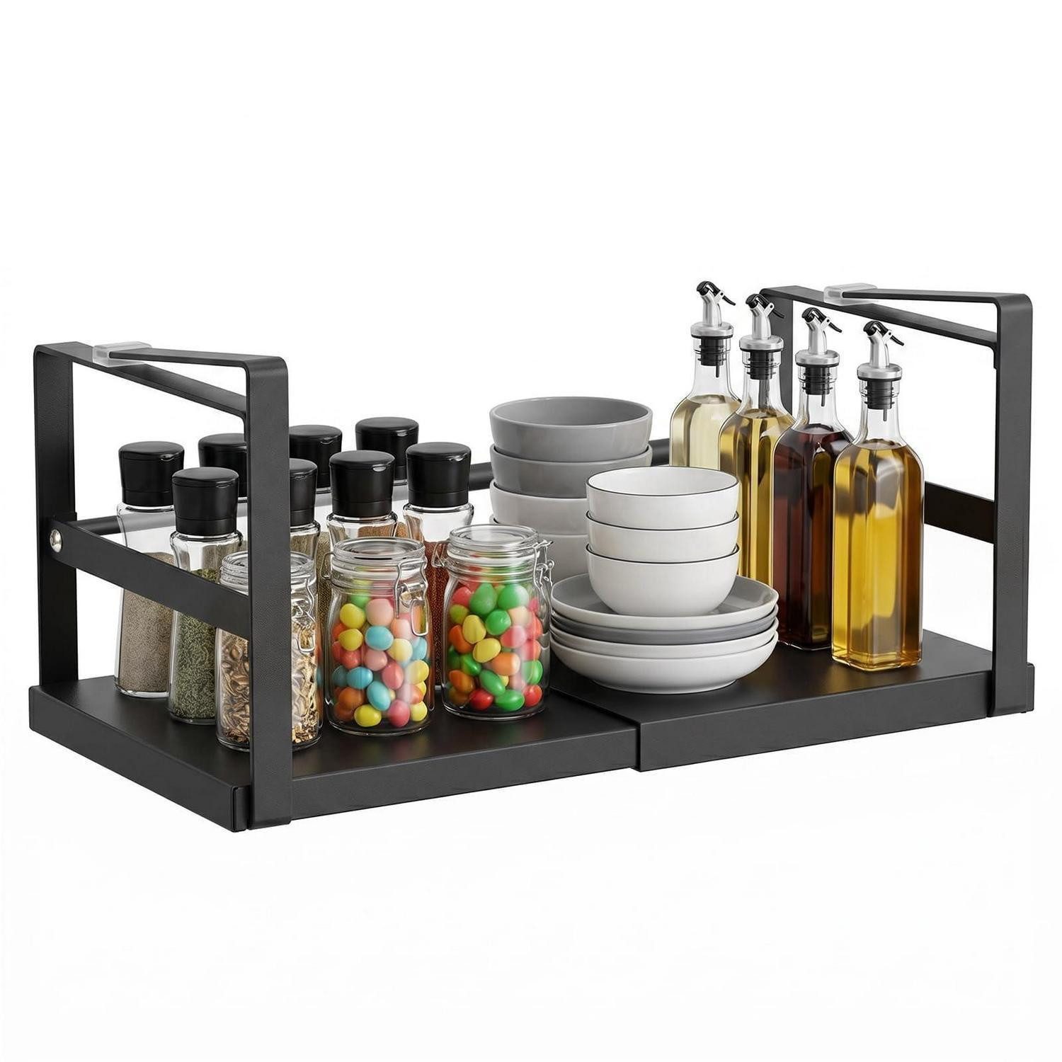LuxusKollektion Hängeregal Unterschrankregal Metall Ausziehbar, 1-tlg.