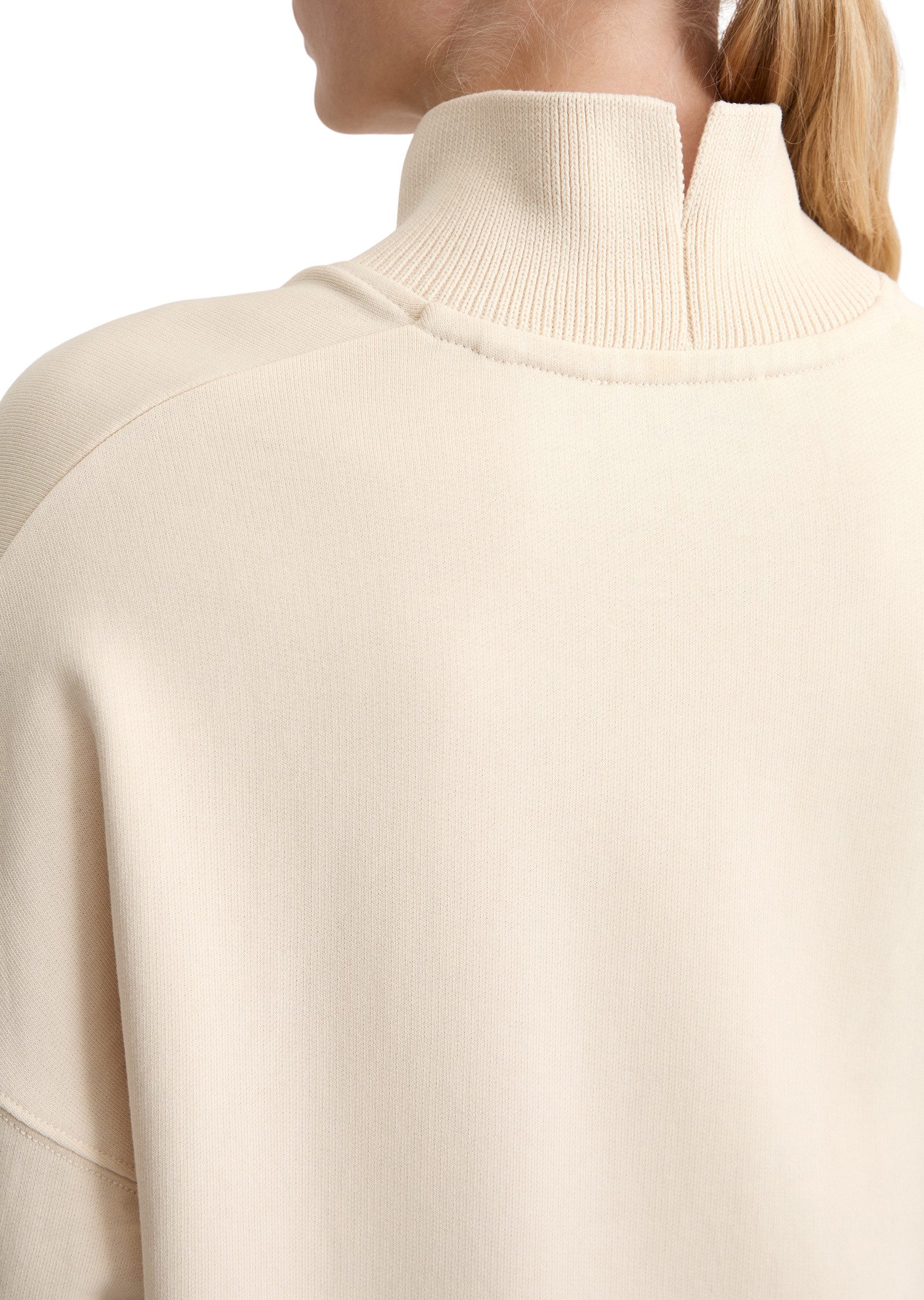 Marc O'Polo Sweatshirt mit breitem Rippstrick-Bund