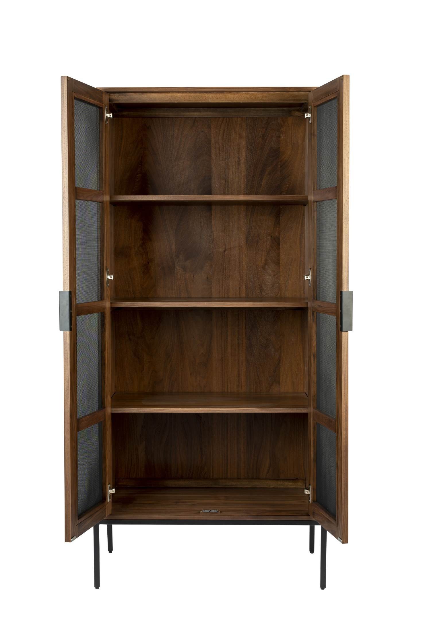 Zuiver Vitrine Schrank HARDY WALNUSS von ZUIVER Türen mit Mesh aus Metall