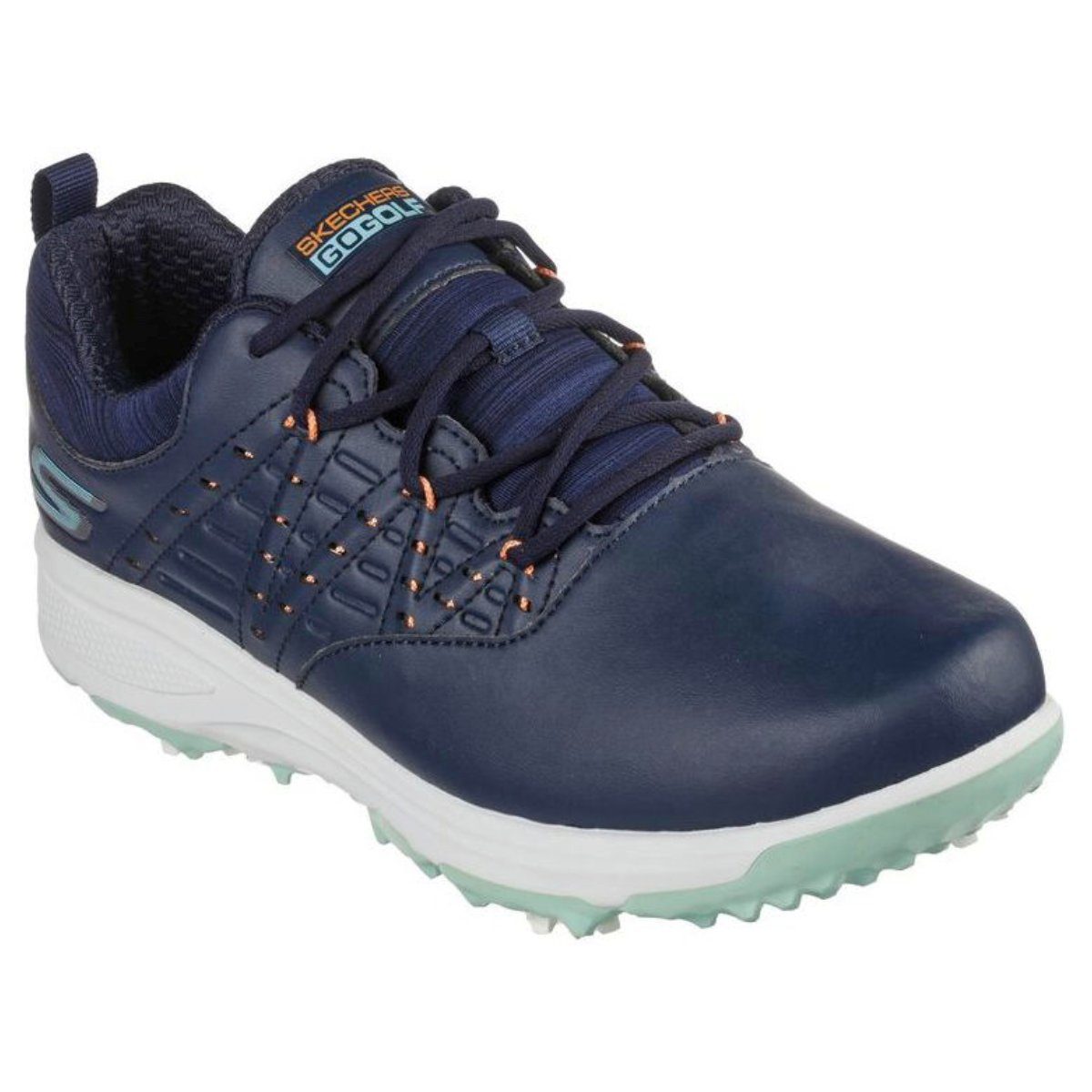 Skechers Austauschbare Damen Pro Softspikes® Navy/Türkis Golfschuh für Skechers 2 Go Griffigkeit Golf optimale