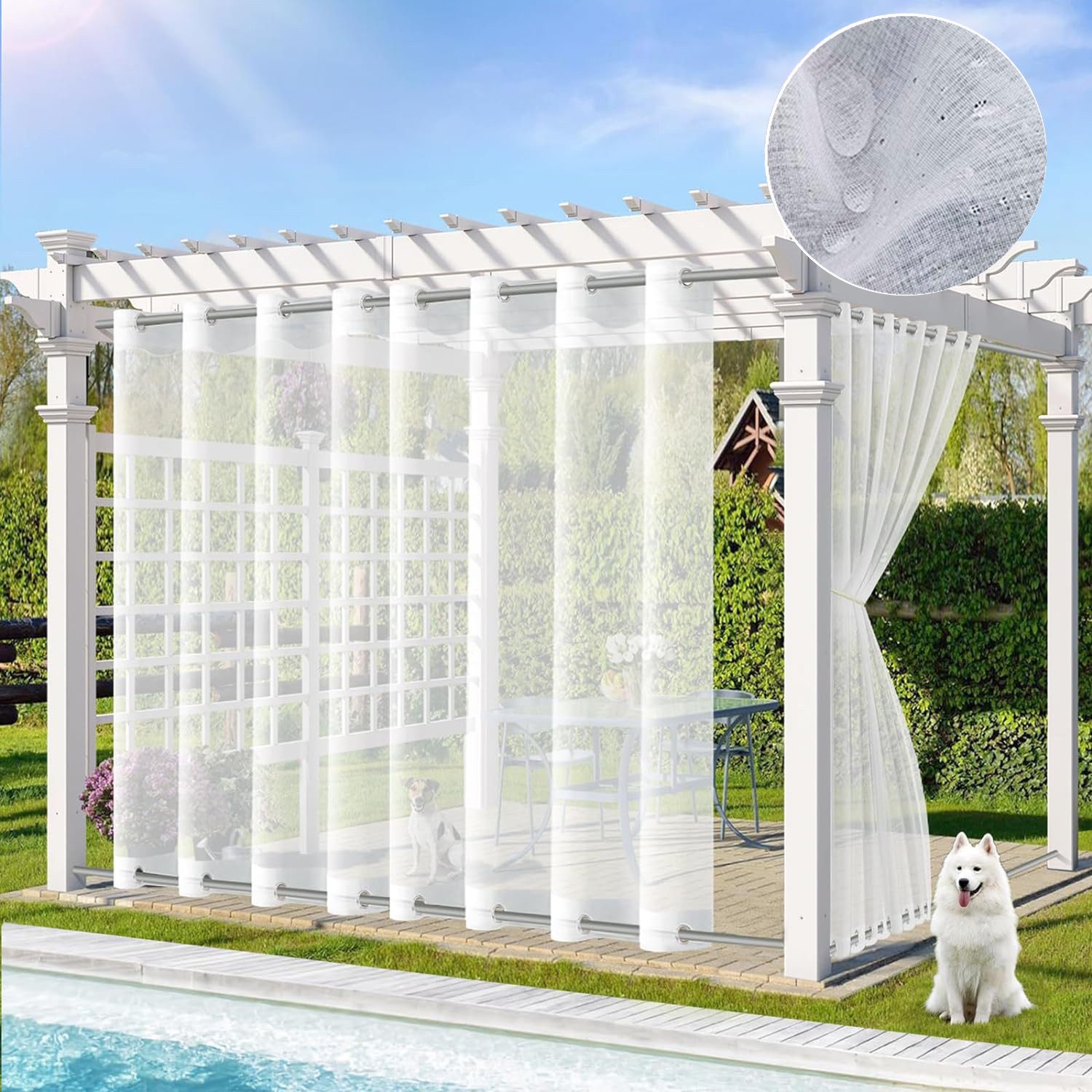 Vorhang Outdoor Gardinen Wetterfest Voile Vorhang Transparente