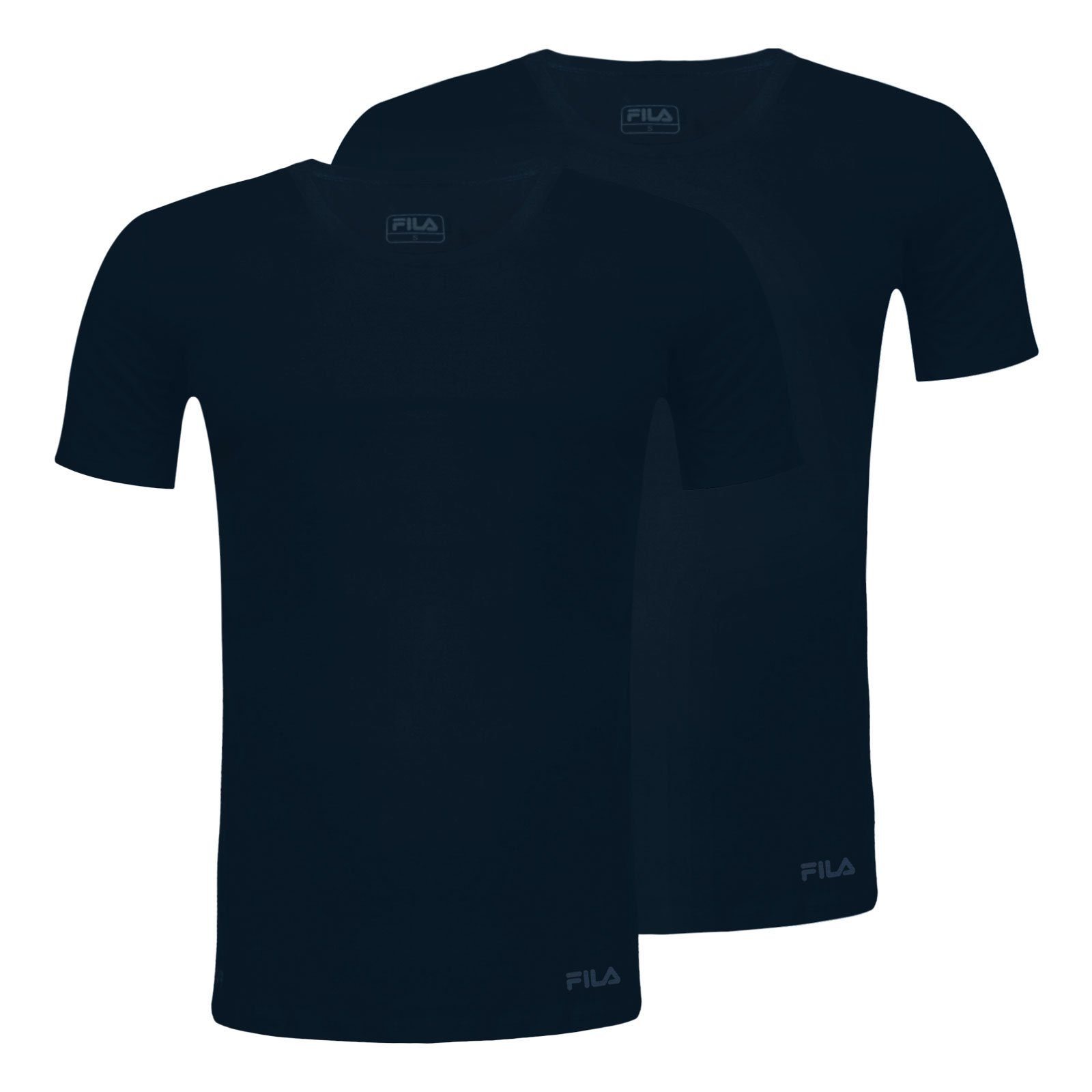 Round-Neck weichem navy Baumwolljersey T-Shirt Fila 321 aus Pack 3er