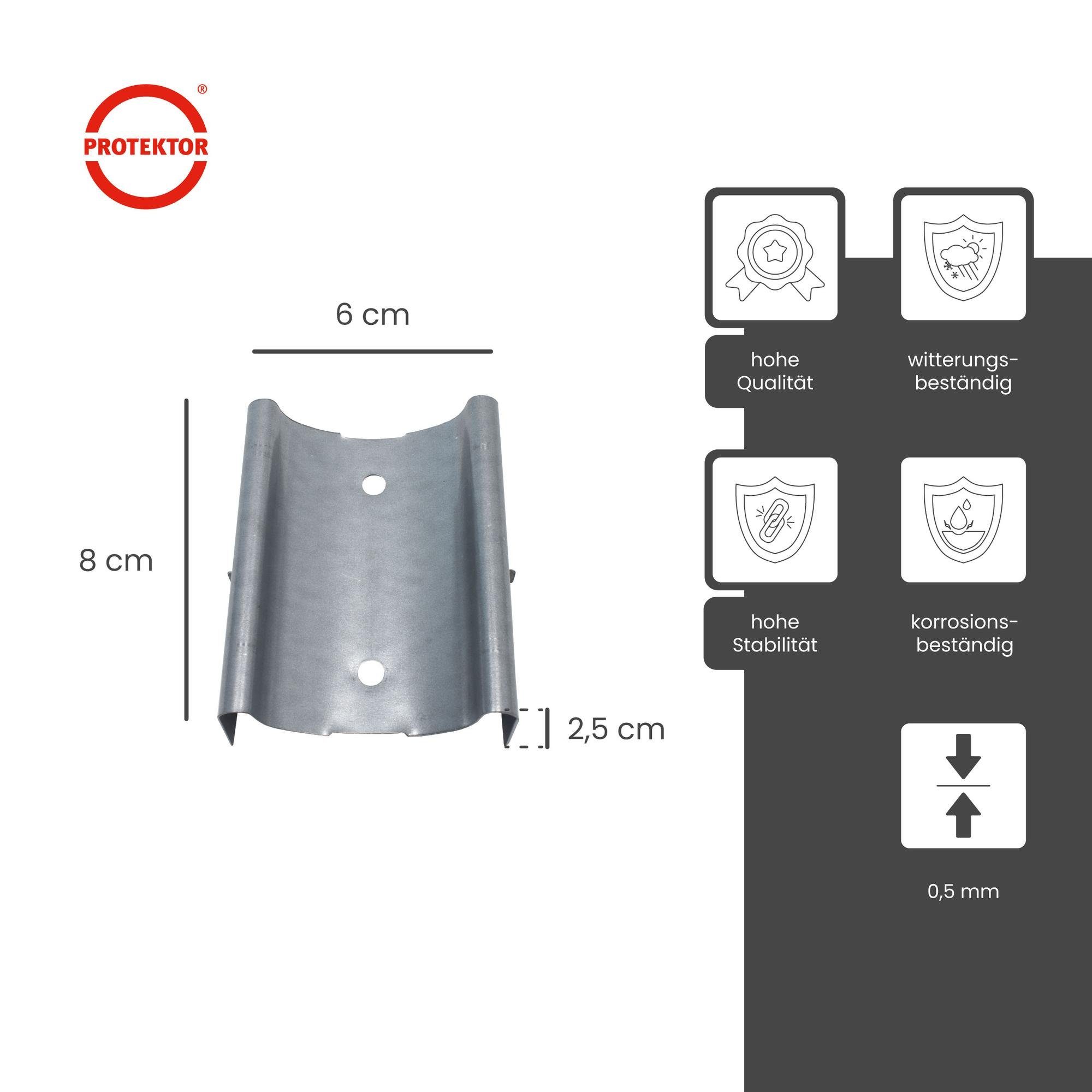 PROTEKTOR Profil Längsverbinder CD Profil (100 Stück, silber, 100-St), Für CD-Profil 60/27, Qualität Made in Germany