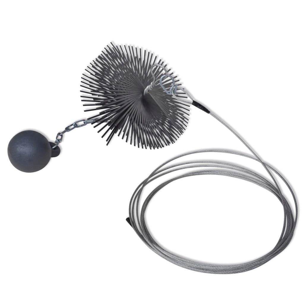 vidaXL Kamingarnitur, Kaminbesen Rund 20 cm Durchmesser