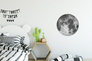 MuchoWow Wandsticker Weltraum - Mond - Nacht (1 St), Tapetenkreis für Kinderzimmer, Tapetenaufkleber, Rund, Wohnzimmer