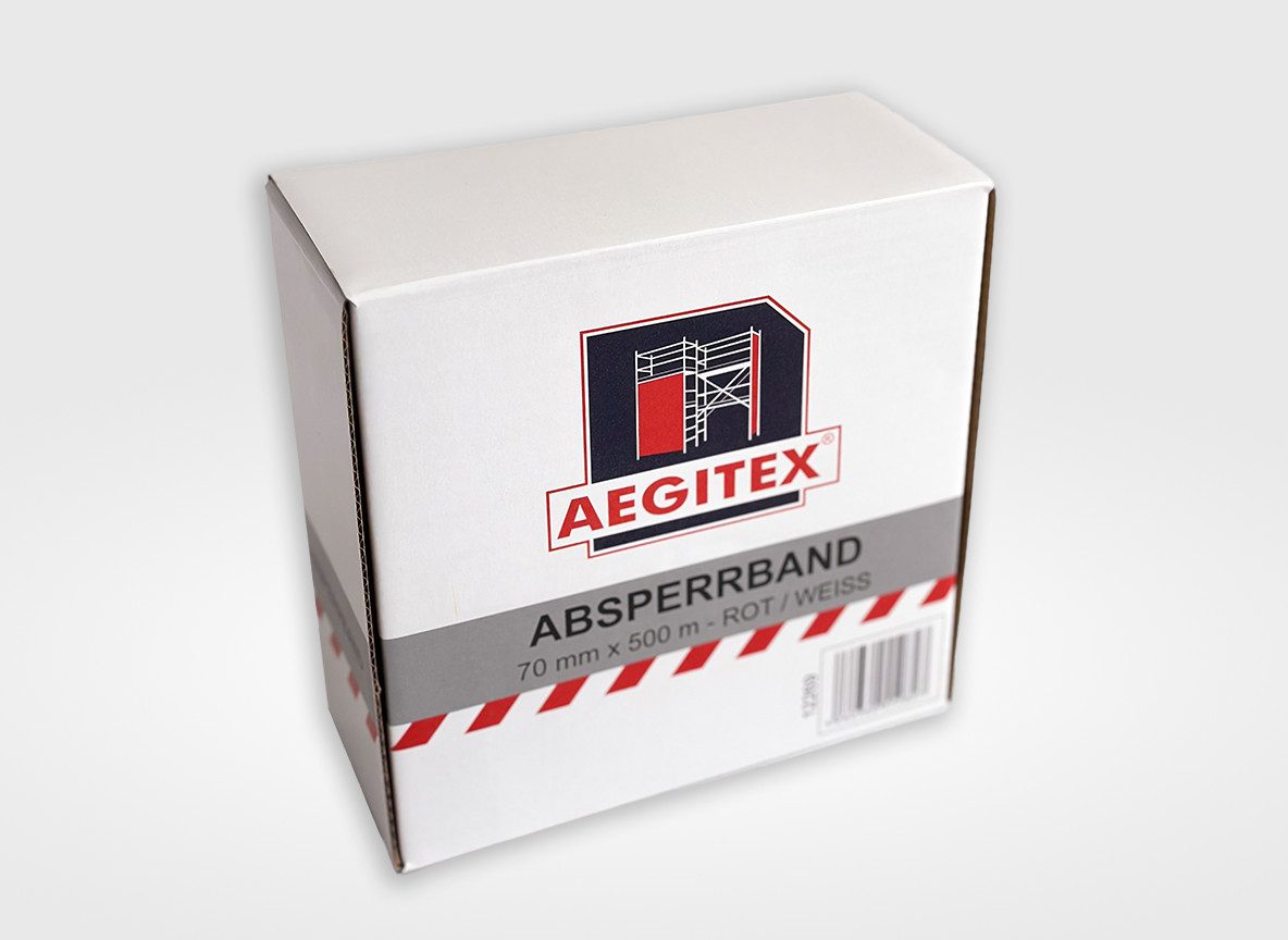 AEGITEX Absperrband AEGITEX Absperrband im Karton 500m rot/weiß, 50000 cm, 500 m