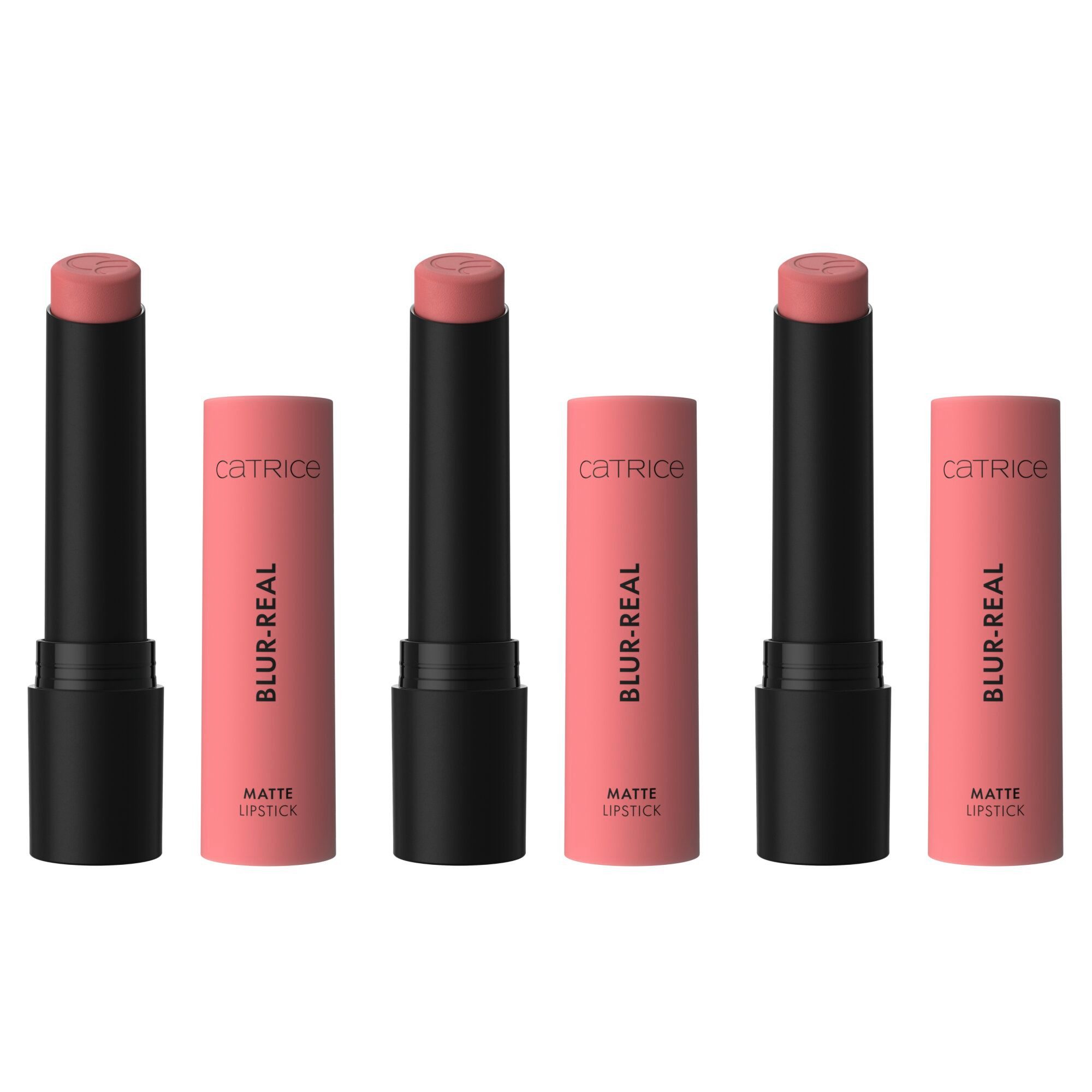 Catrice Lippenstift BLUR-REAL MATTE LIPSTICK, 3-tlg., soft-matter Lippenstift mit Blurred-Finish und Ceramiden