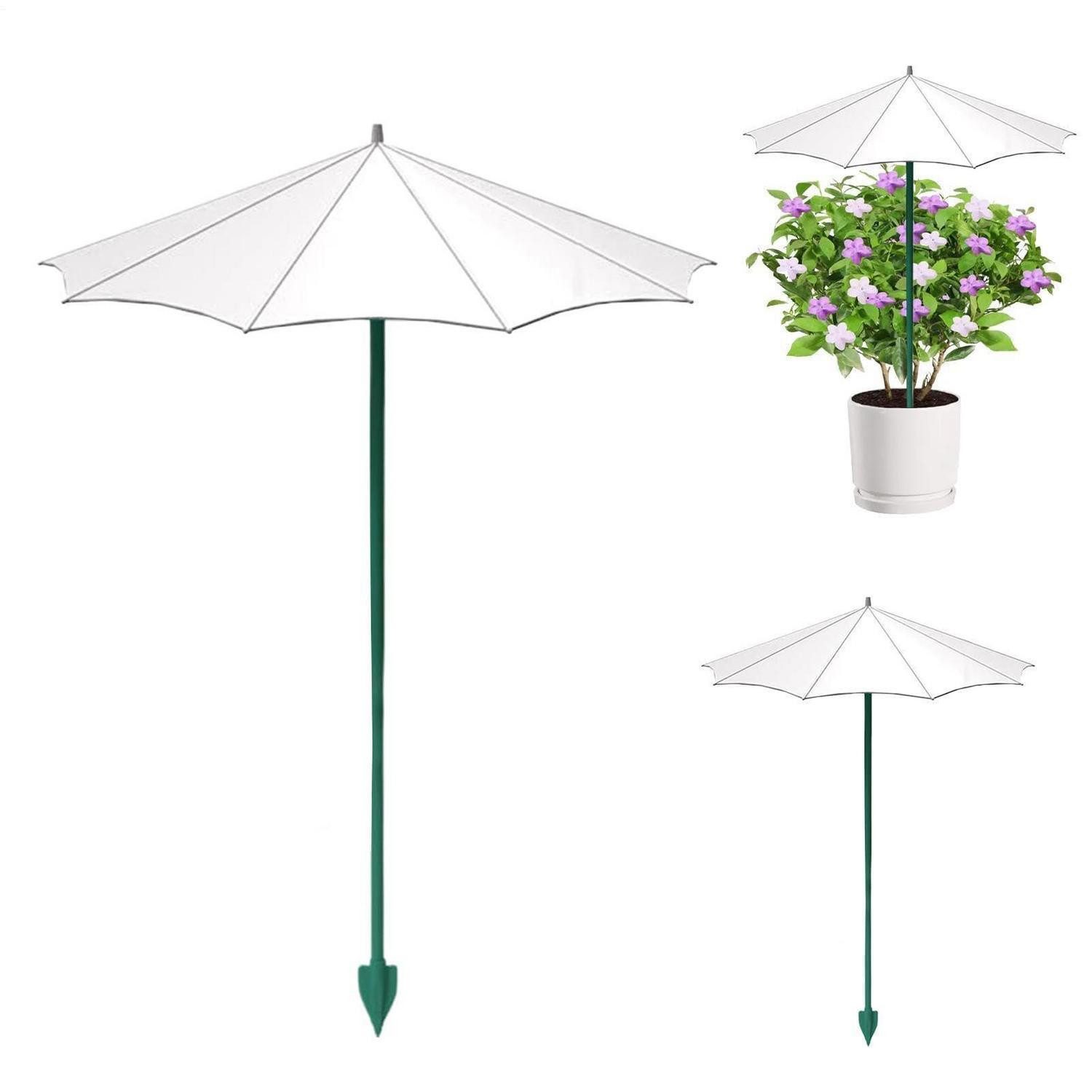 LuxusKollektion Balkonschirm Pflanzenschirm 3er-Set Ø 26,5cm Weiß
