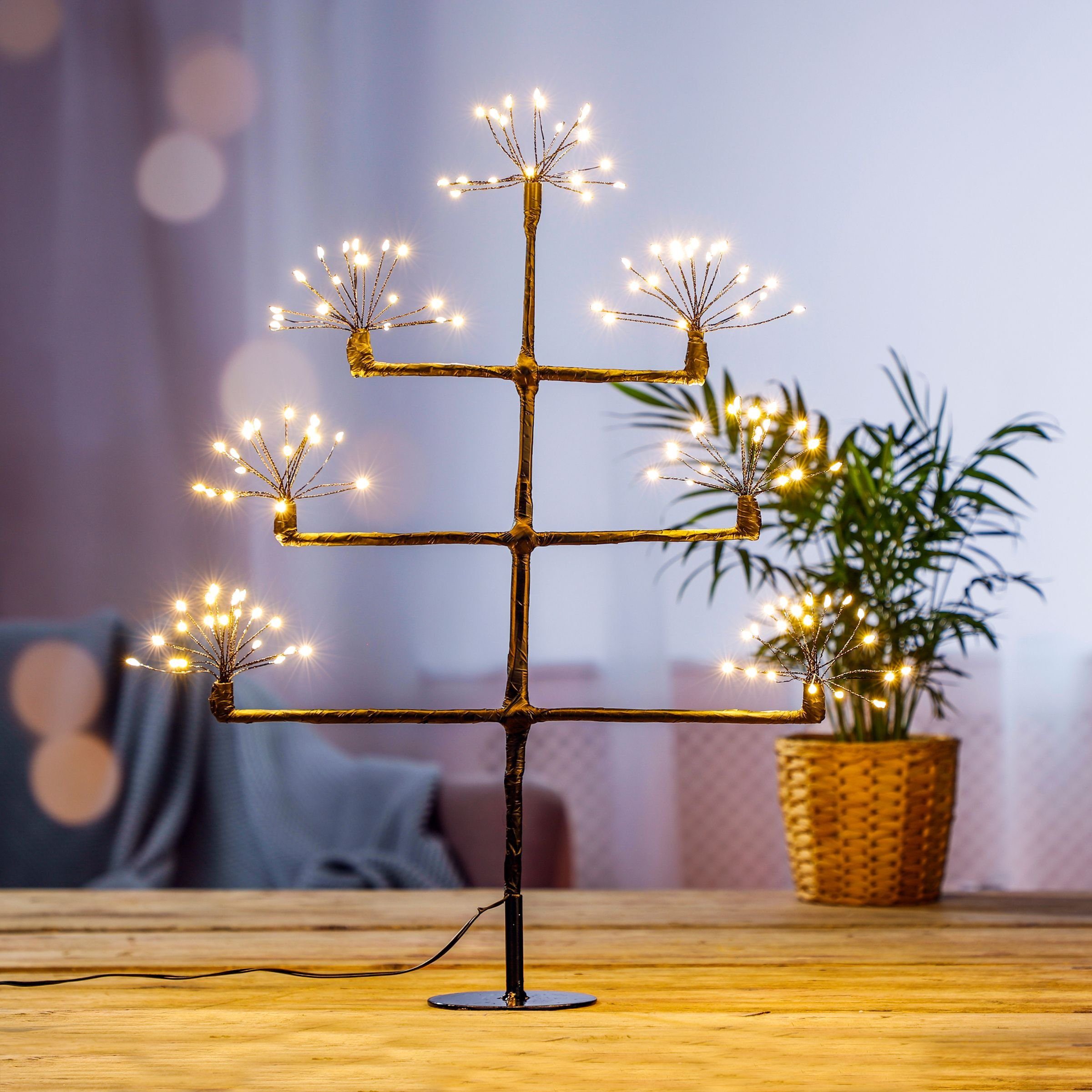 Gravidus Weihnachtsfigur Baum Weihnachtsbaum Sterneffekt, LED mit 140