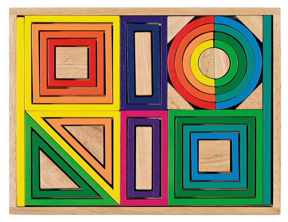 goki Bausteine Regenbogen Spielbausteine, (38 St)