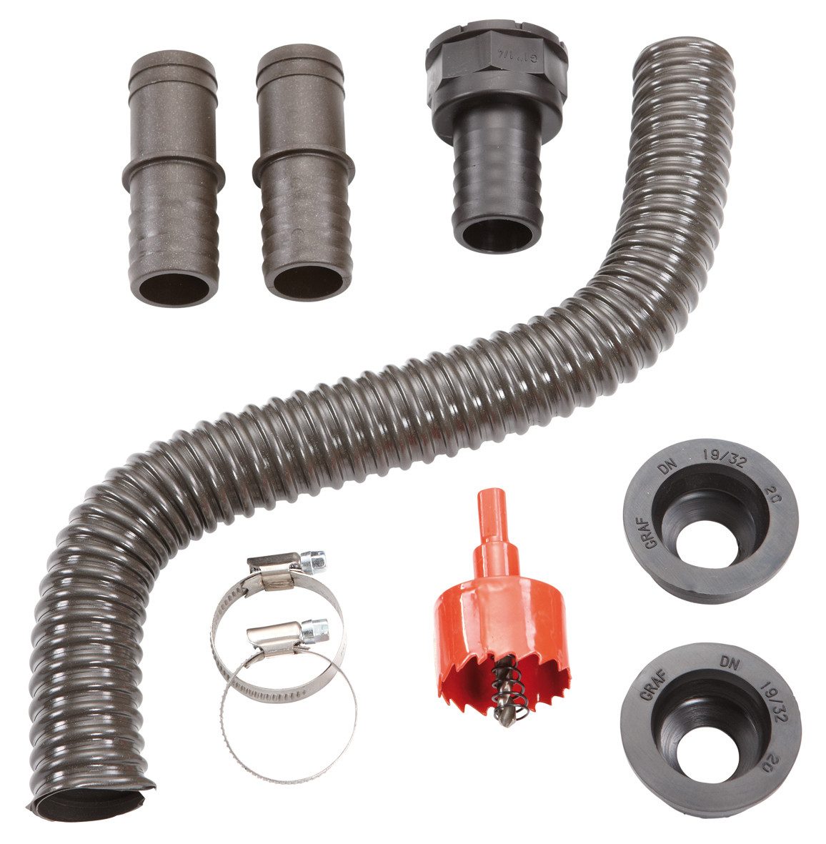 GARANTIA Regentonne FLEX-COMFORT Verbindungsset braun