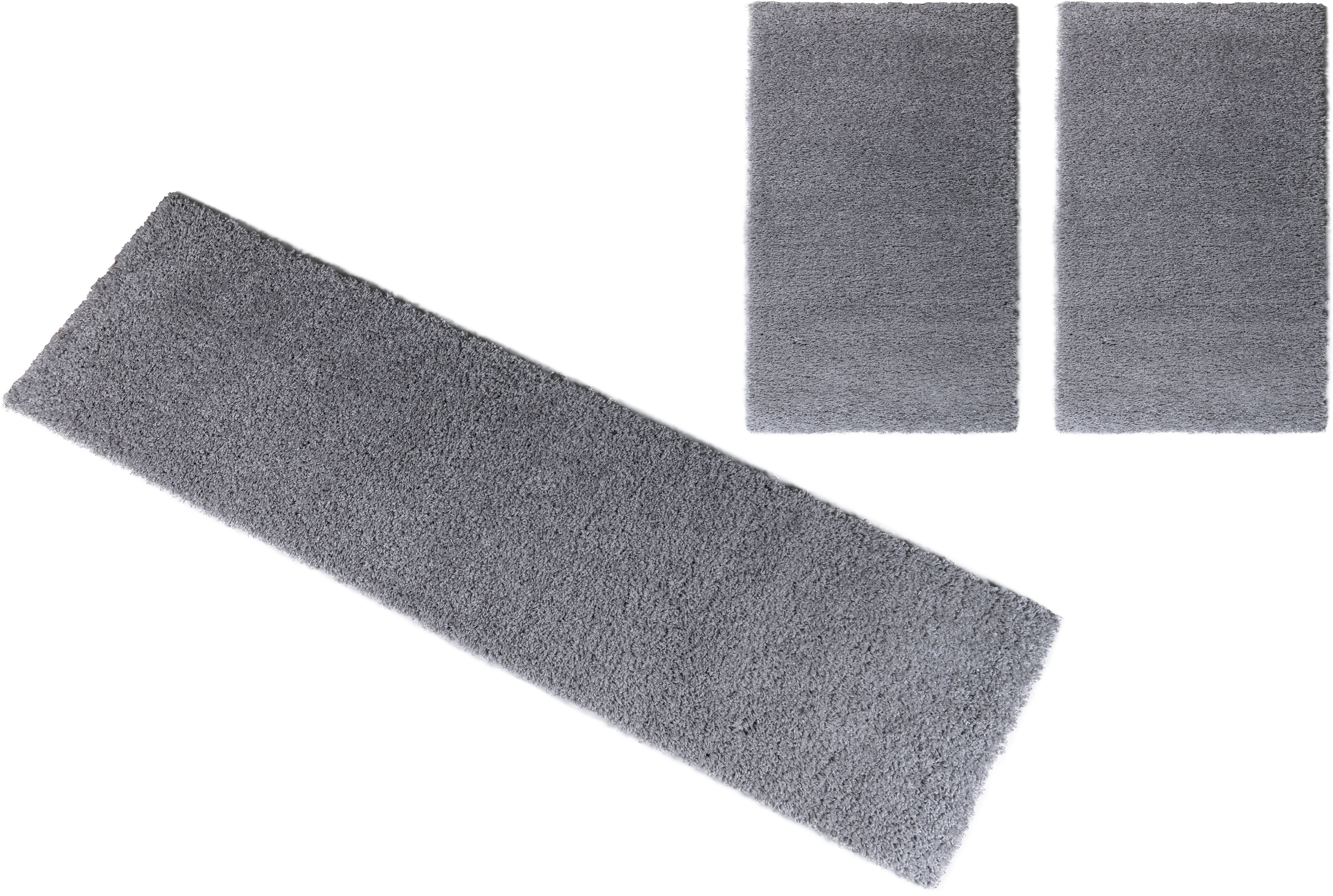 OTTO home Bettumrandung Viva, Höhe 45 mm, (3-tlg), Bettvorleger, Läufer-Set, Uni-Farben, einfarbig, besonders kuschelig