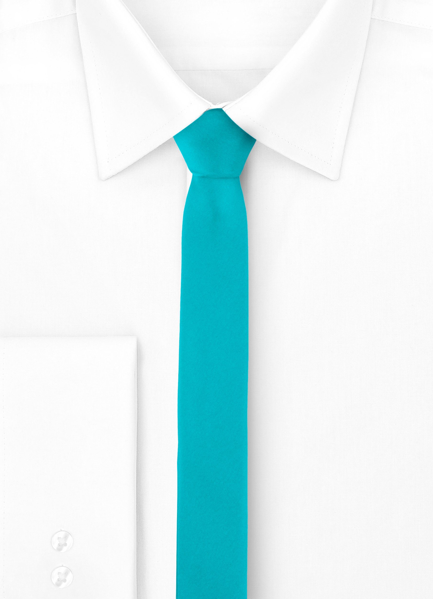 Herren Schmale (Set, x Krawatte Krawatte (150cm SP-5 1-St) 5cm) Türkis Ladeheid