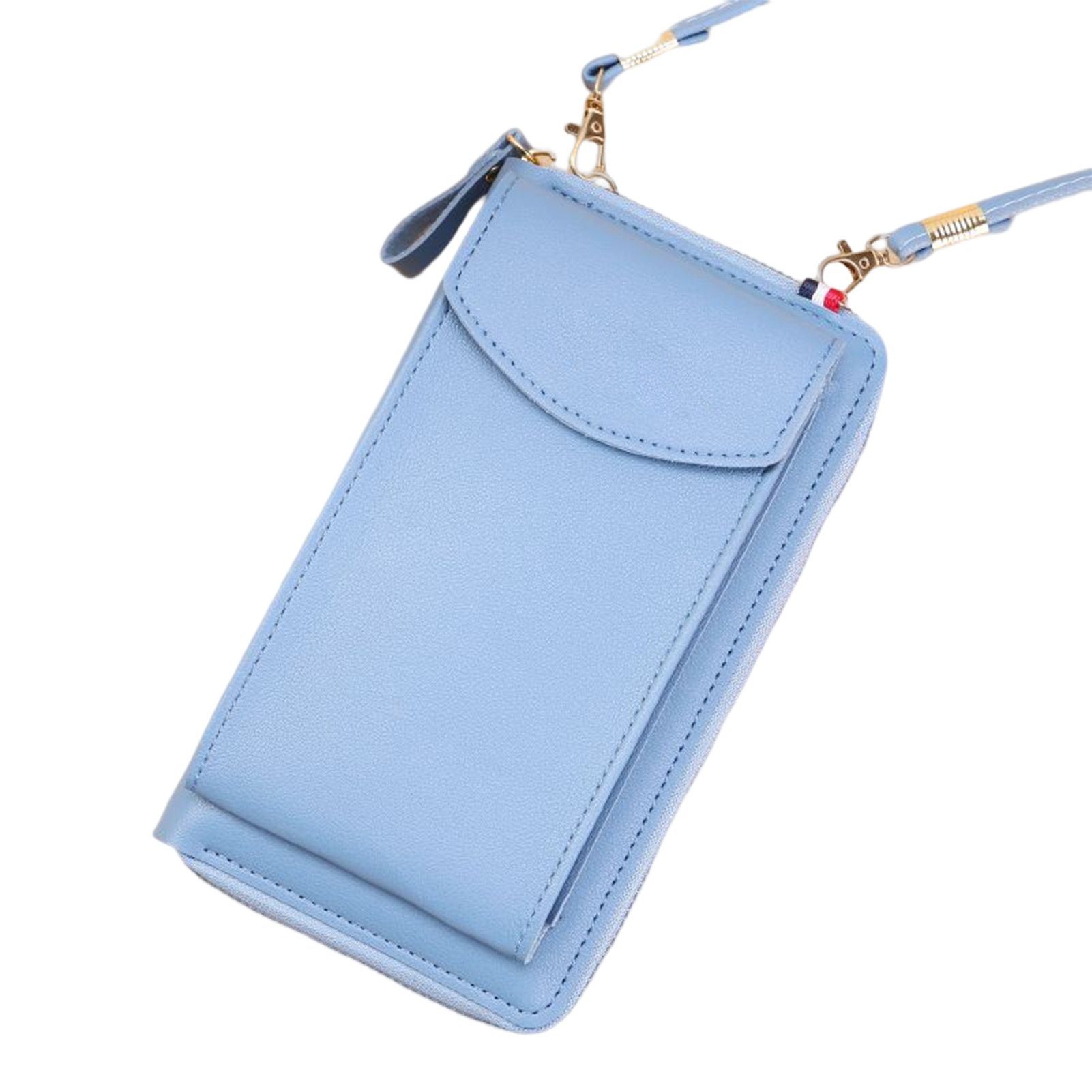 Blau Handytasche Reißverschluss-Geldbörse Einfache Geldbörse Mit Doppellagige Blusmart