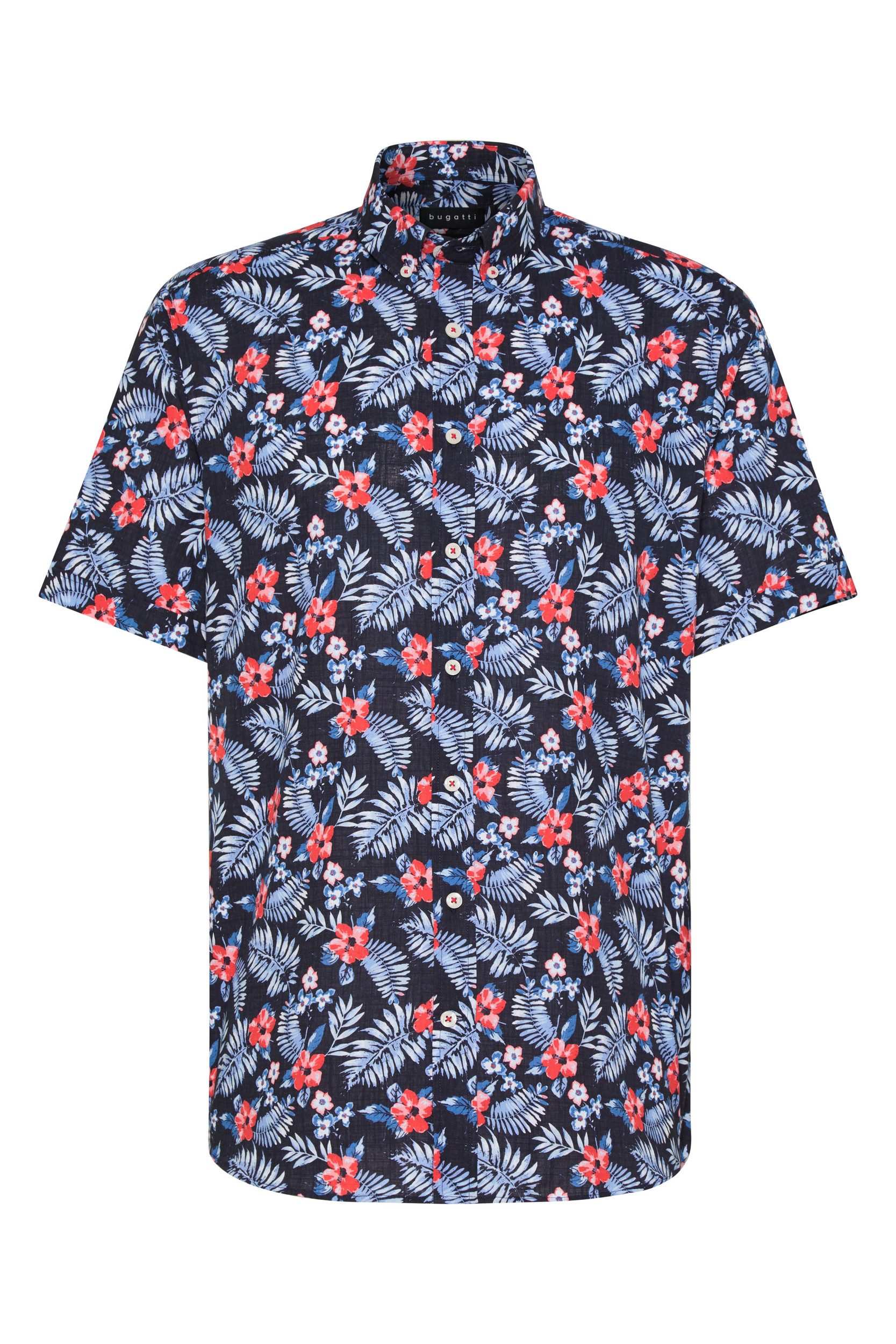 bugatti Kurzarmhemd mit Allover-Print