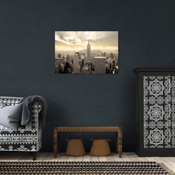 wandmotiv24 Leinwandbild New York Skyline View, Städte (1 St), Wandbild, Wanddeko, Leinwandbilder in versch. Größen