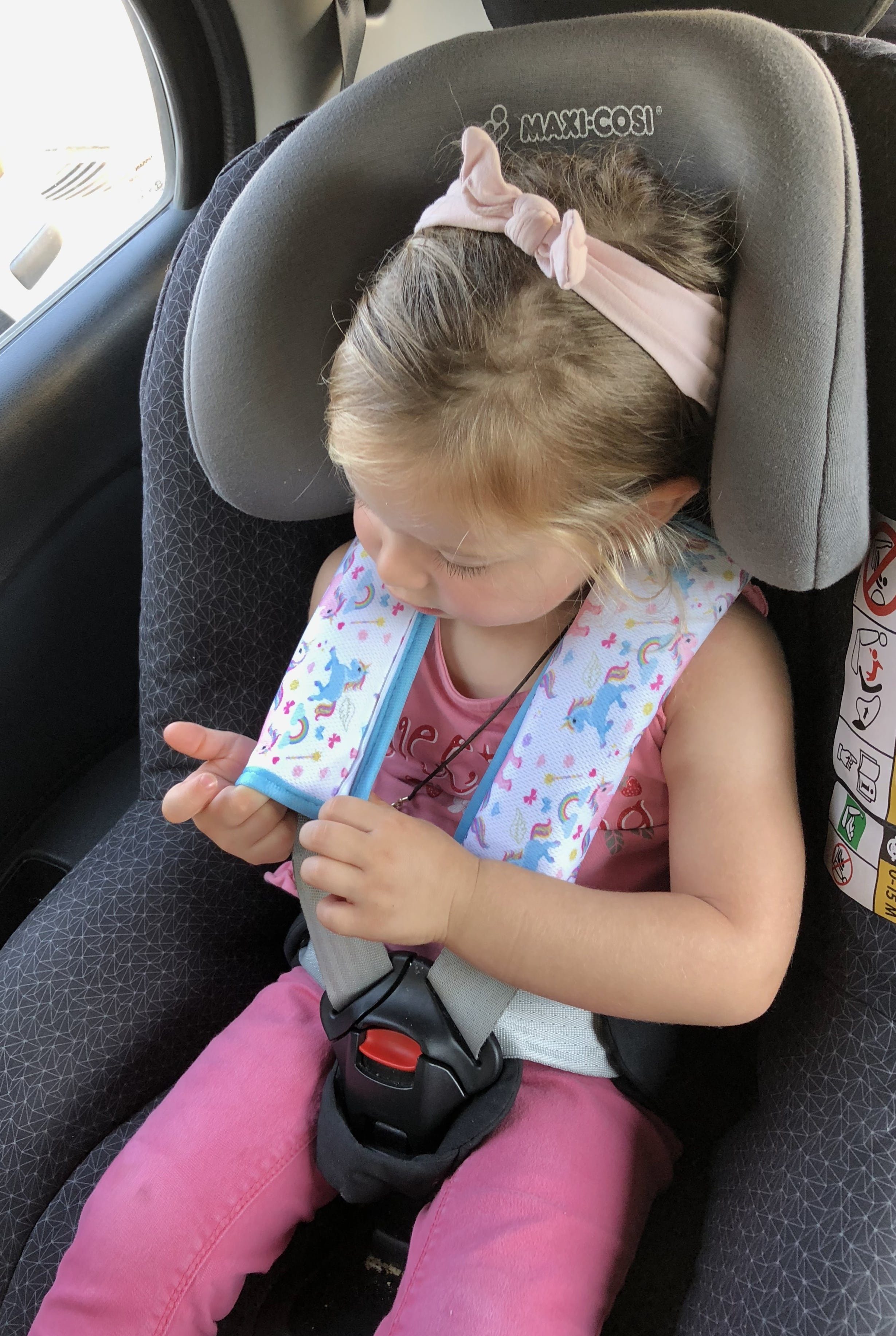 HECKBO Schlafkissen Kinder Auto Gurtpolster Gurtschutz Sicherheitsgurt Polster – Bild 5 von 5