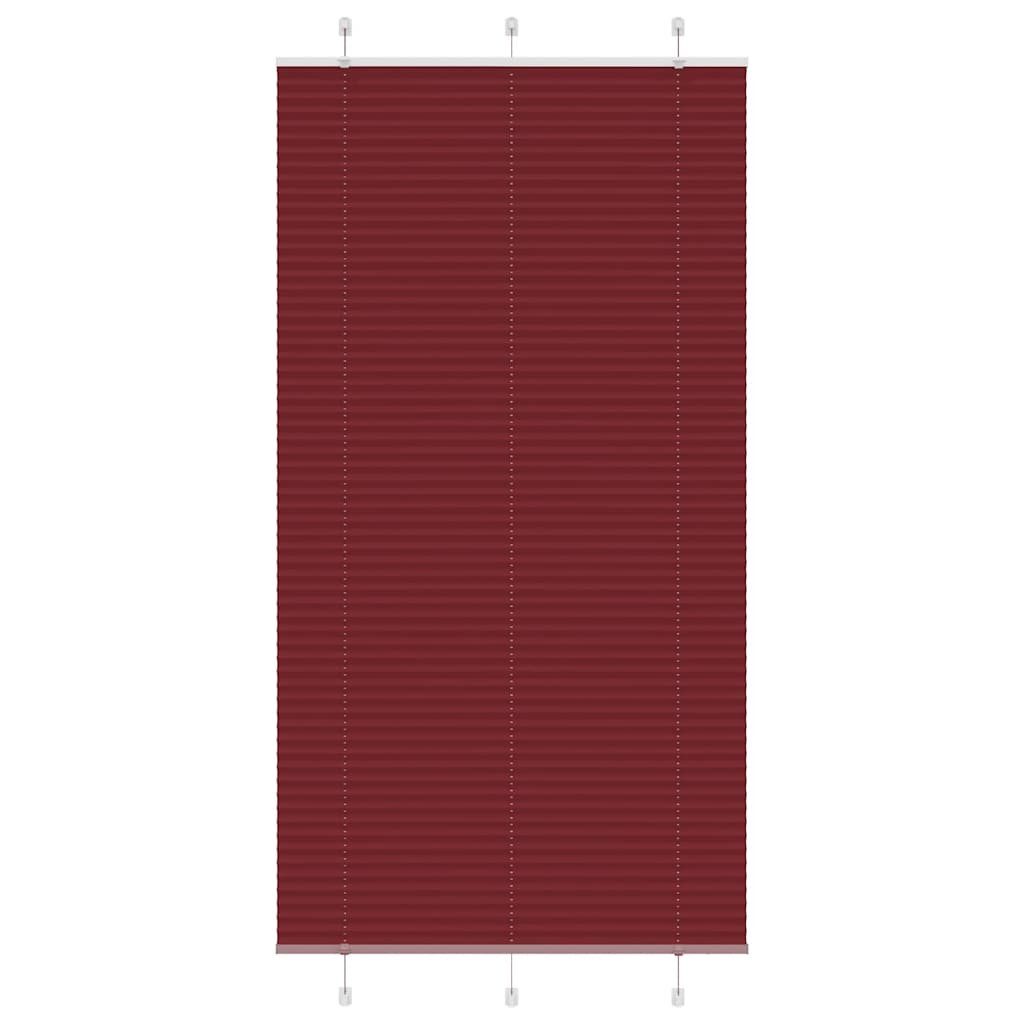 vidaXL Jalousie 105 x 200 cm Plissee Bordeauxrot 105x200 cm Stoffbreite 104,4 cm Polye