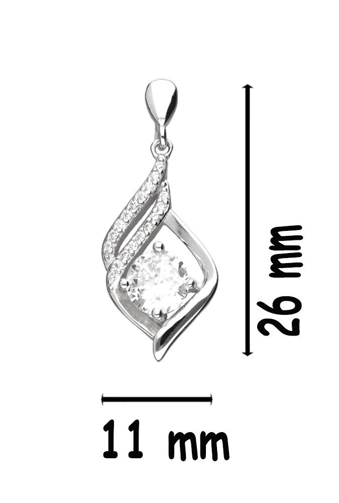 Limana Schmuckset 925 Silber Ohrstecker Halskette mit Anhänger Kette mit Ohrringe (inkl. Schmuckdose), Geschenkset Idee Geschenk für Sie Frauen Damen Freundin M – Bild 5 von 5