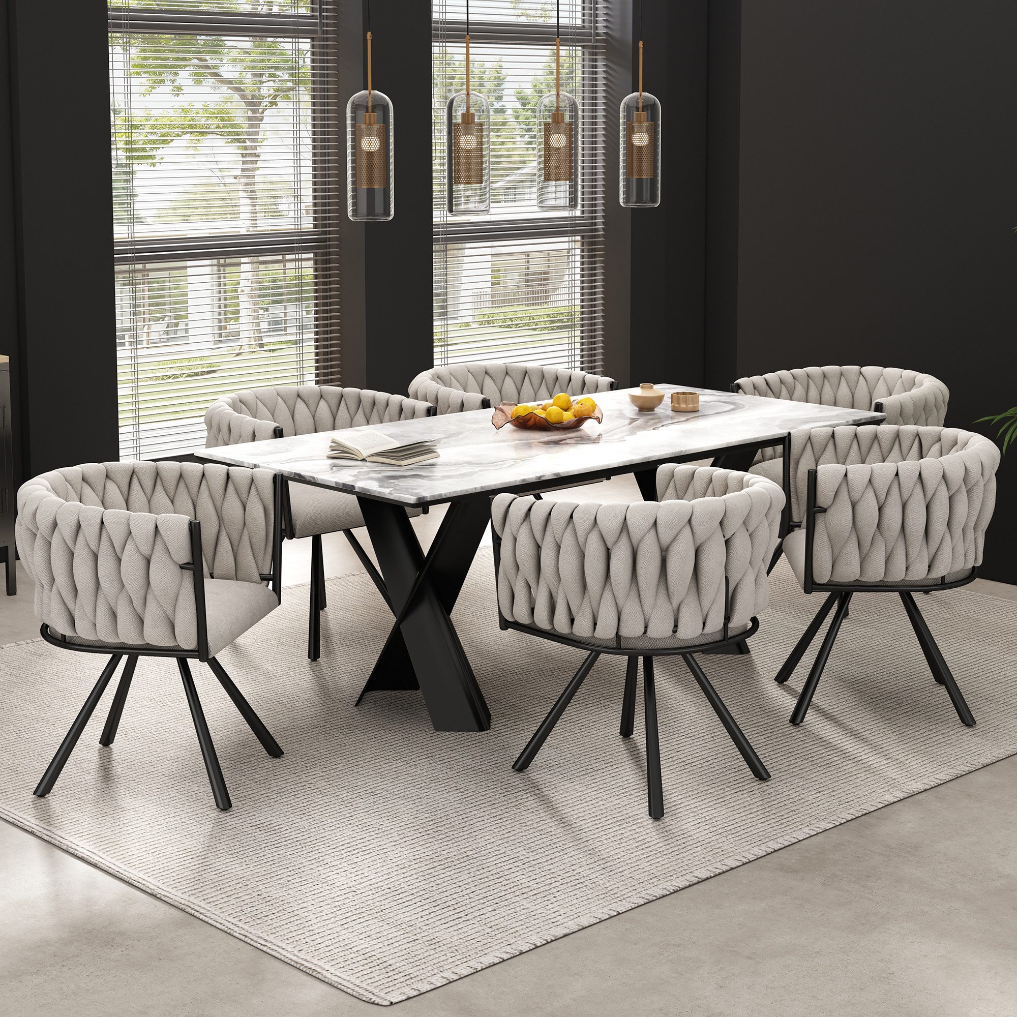 HAUSS SPOLE Esszimmerstuhl 6er set Drehstuhl günstig online kaufen