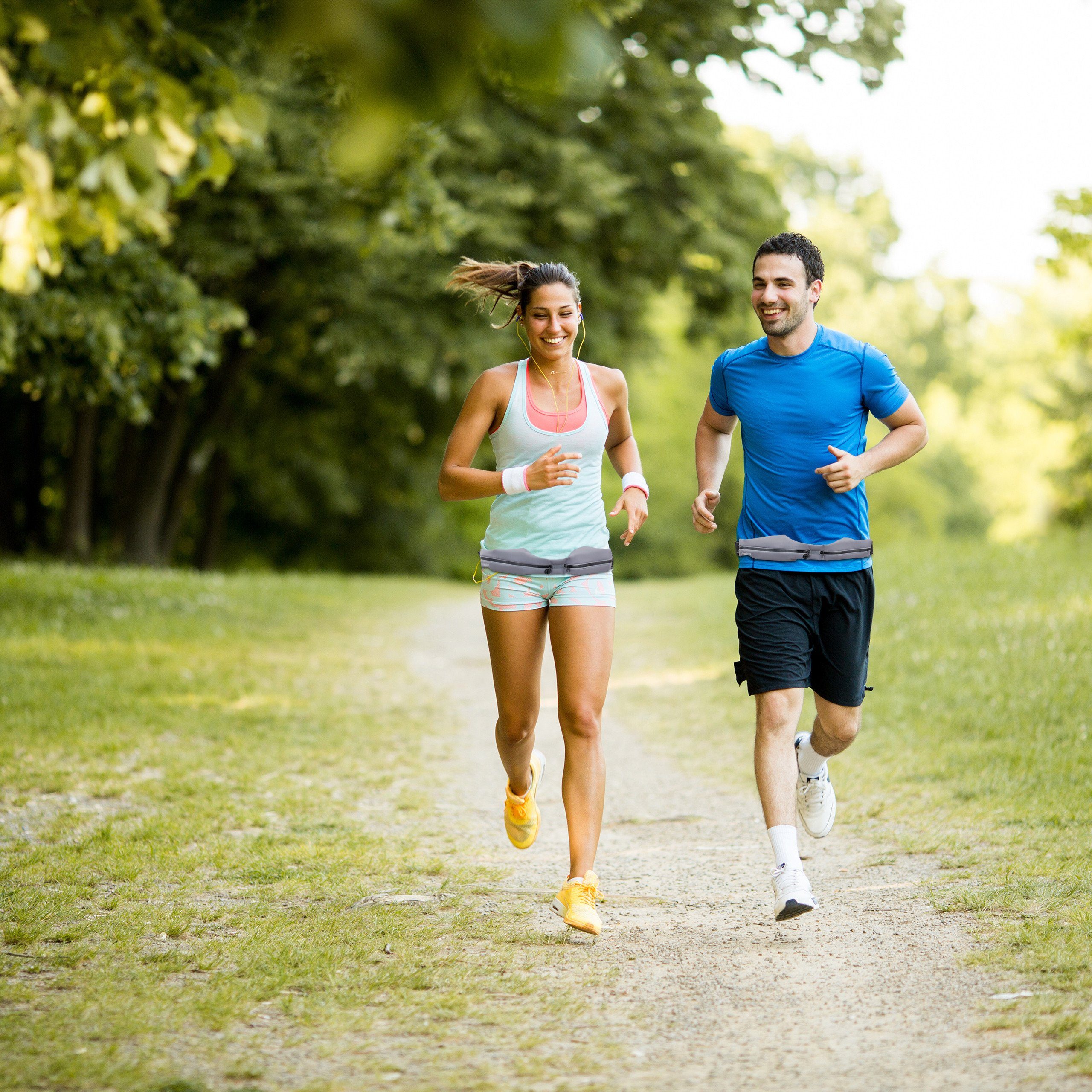 relaxdays Laufgürtel mit 2 Fäch