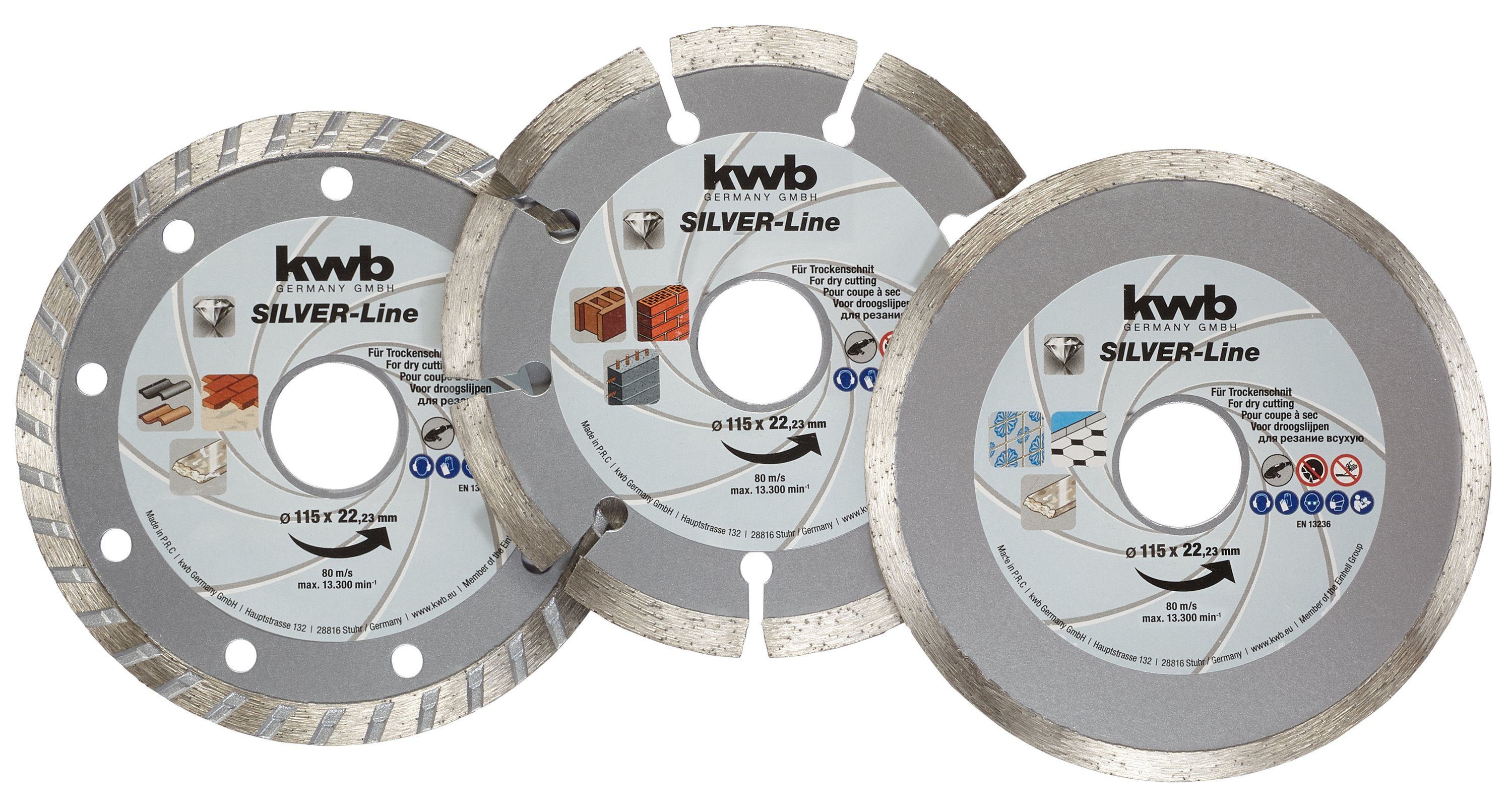 kwb Trennscheiben, Ø 125.00 mm, (3-tlg), Hochwertige Materialqualität