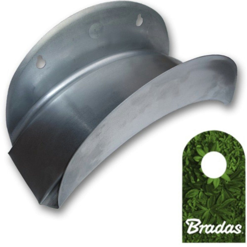 Bradas Wandhalter Wandschlauchhalter aus Metall silber für Gartenschlauch ECO-WF114, (1-St)