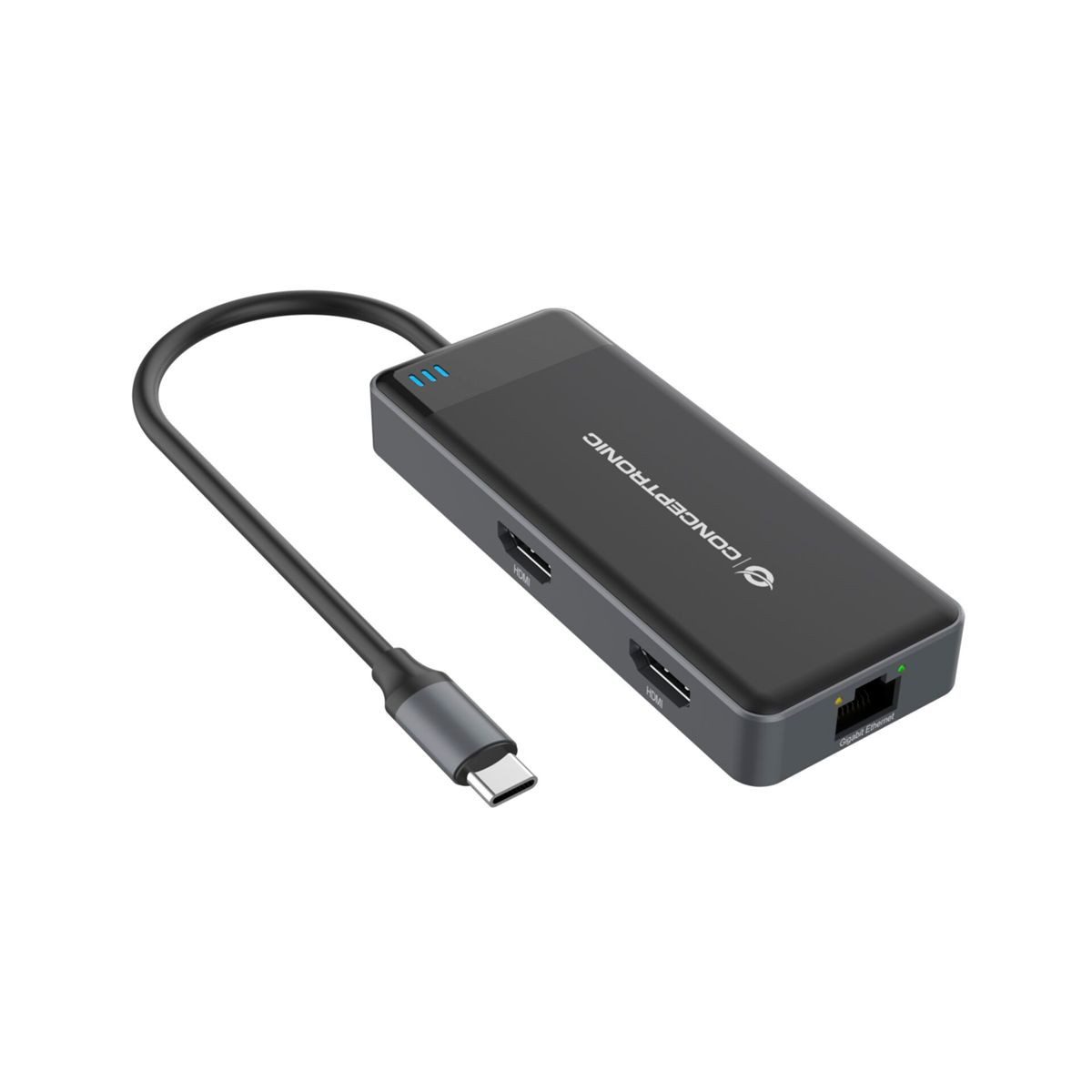 Conceptronic DONN14G 7-in1 USB 3.2 Docking Netzwerk-Switch