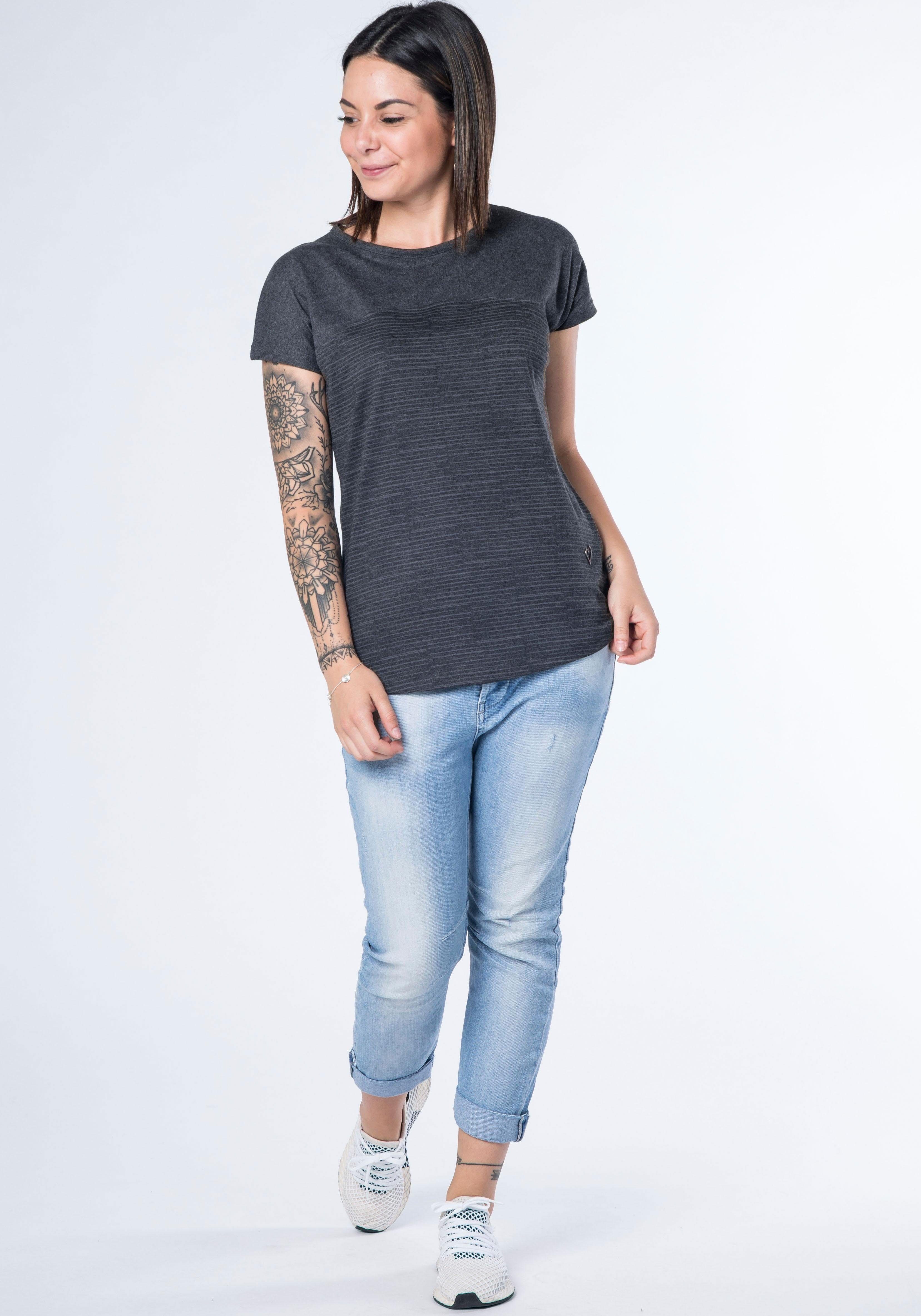 Alife & Longshirt Musterprints mit Streifen-oder moonless trendy T-Shirt Kickin stripes