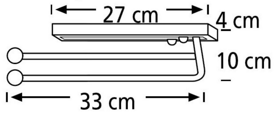 FACKELMANN Doppelhandtuchhalter, Kombinierbar: Gut geeignet für  Waschbeckenunterschränke von Fackelmann