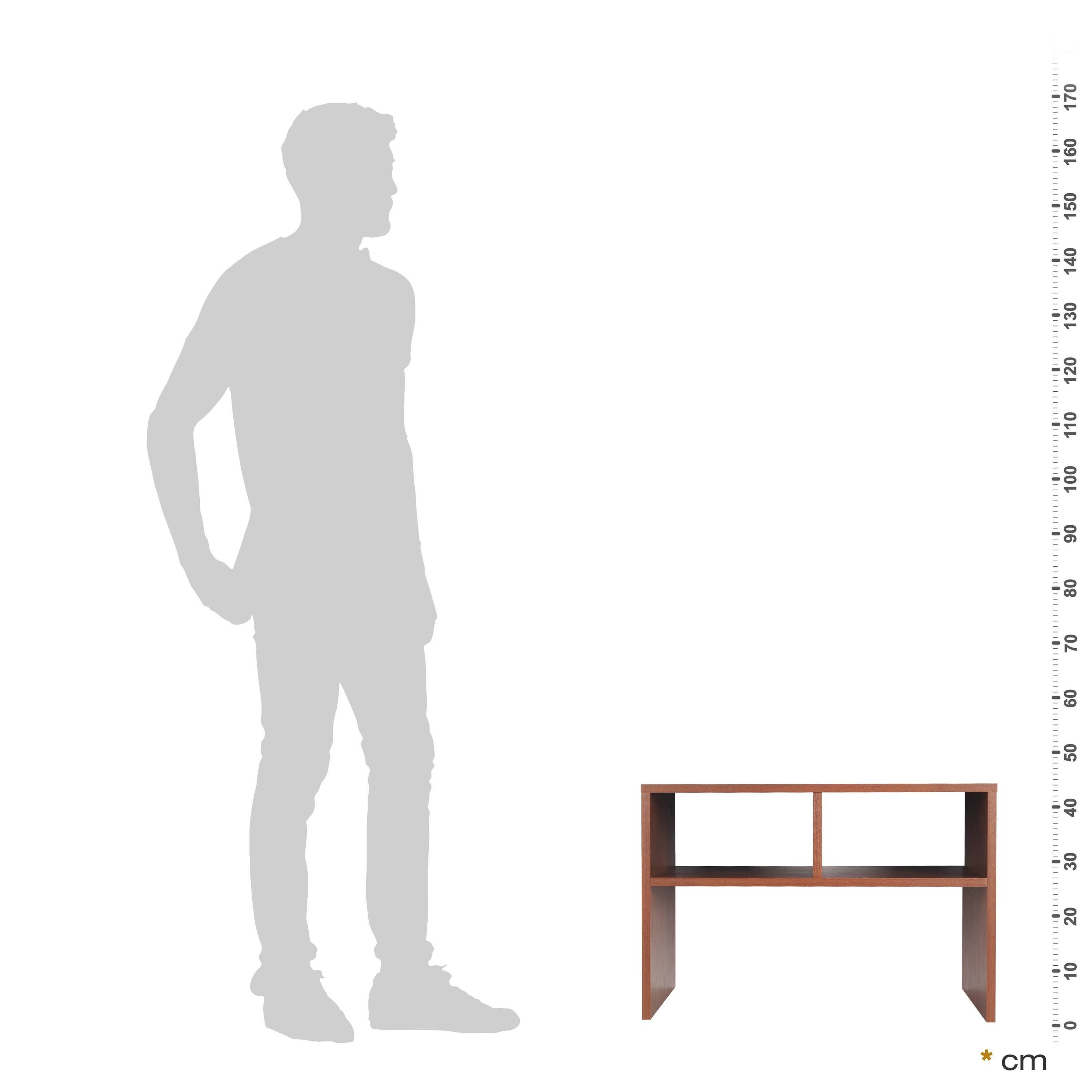 RICOO Couchtisch WM097-ER, Tisch Beistelltisch Sofatisch Wohnzimmer Eiche-Rustikal Kaffeetisch mit Stauraum