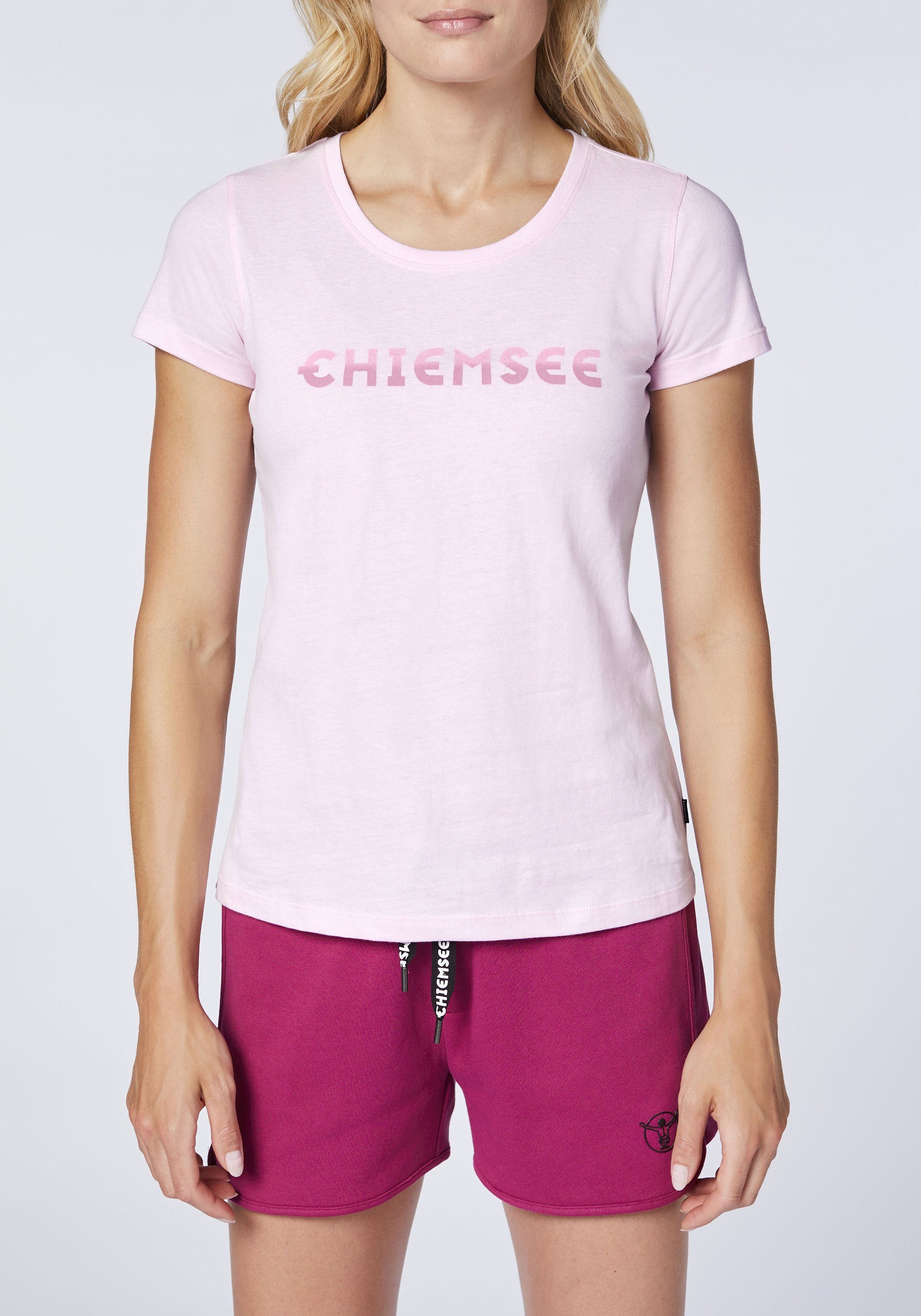 Chiemsee Print-Shirt T-Shirt mit in Logo Lady Pink Farbverlauf-Optik 1