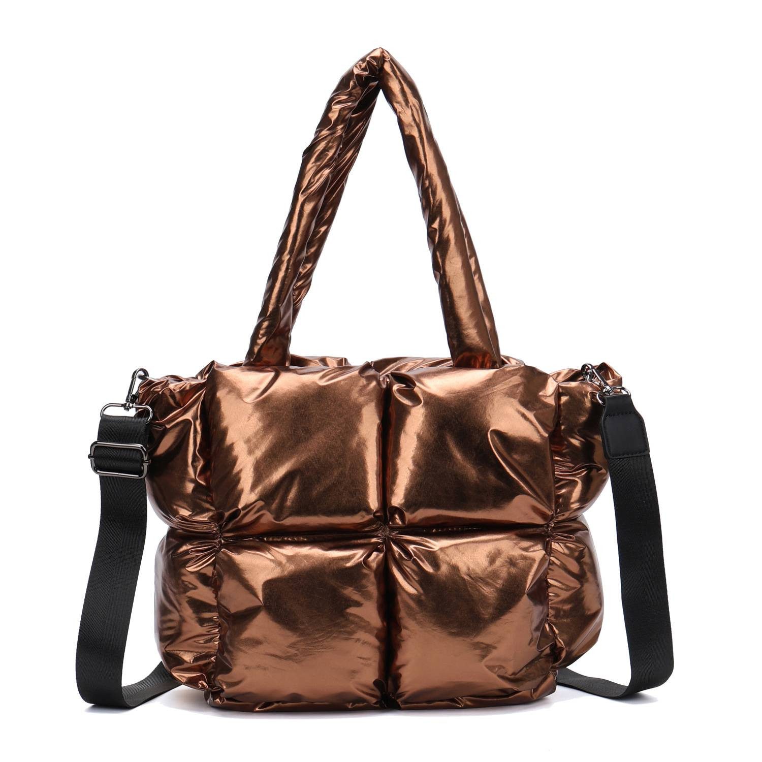 ITALYSHOP24 Schultertasche Damen Tasche Leopard Nylon günstig online kaufen
