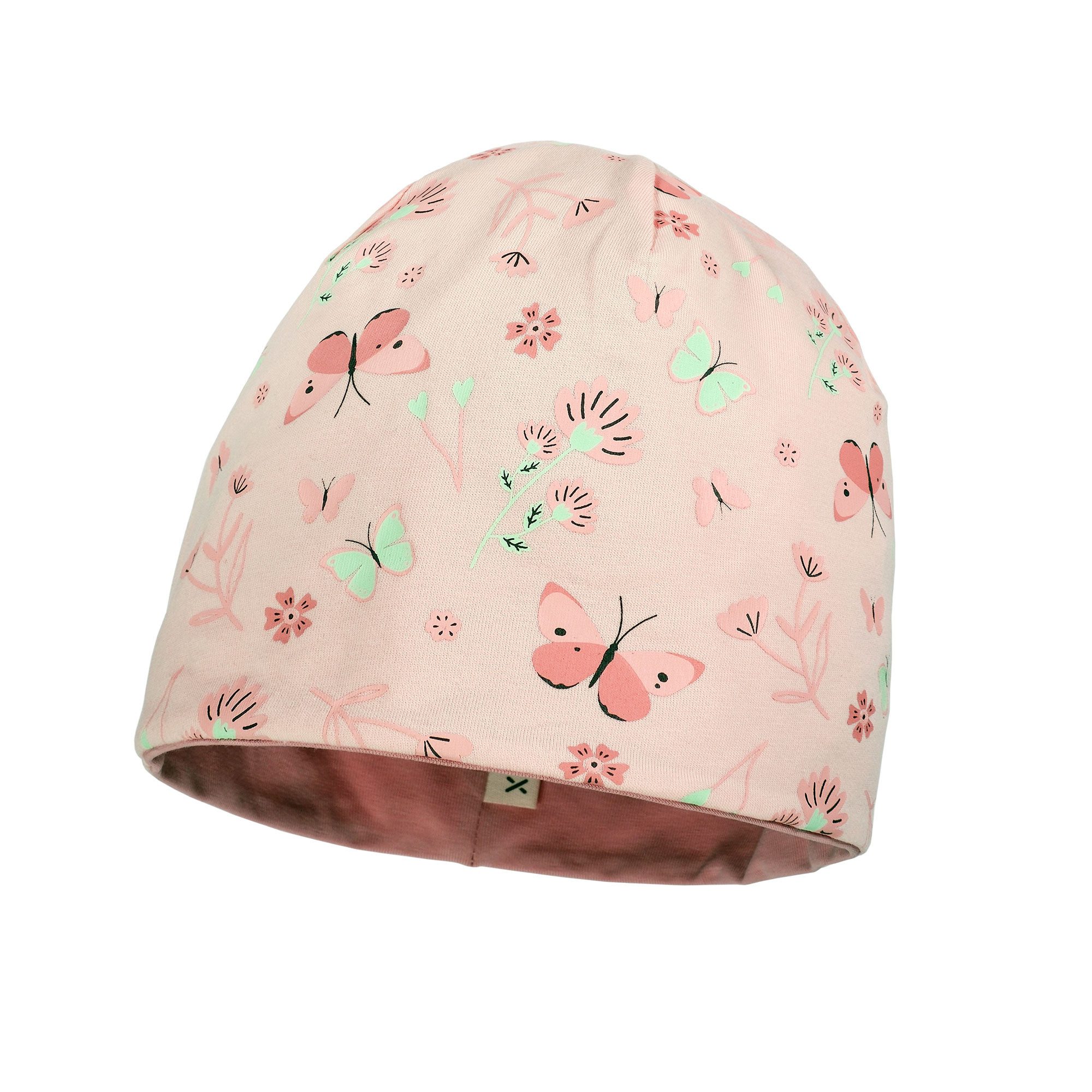 MAXIMO Beanie (1-St) Schmetterling, Jersey, Mädchen, Kids, Übergang