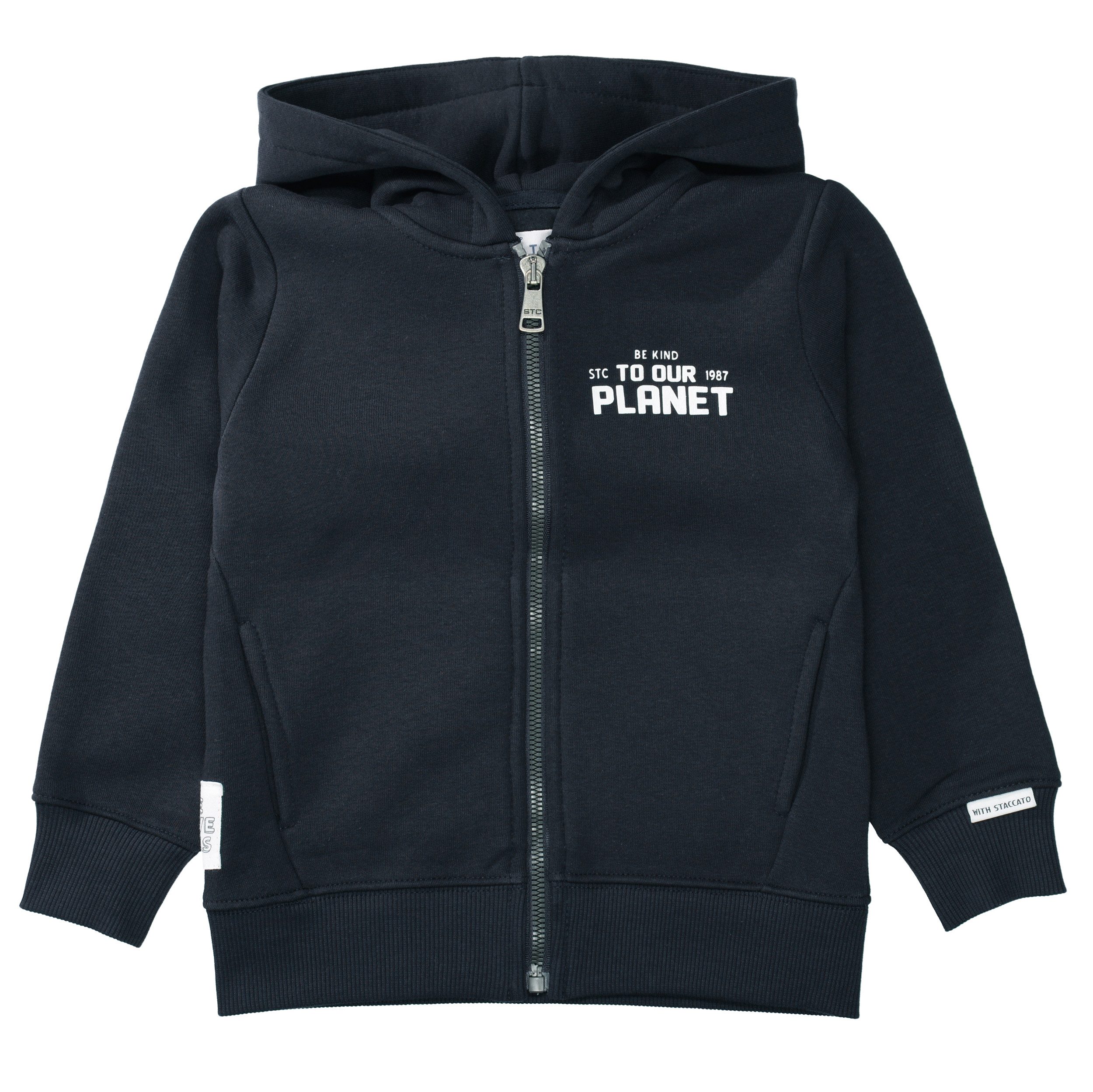 STACCATO Sweatjacke Kn.-Kap.-Sweatjacke