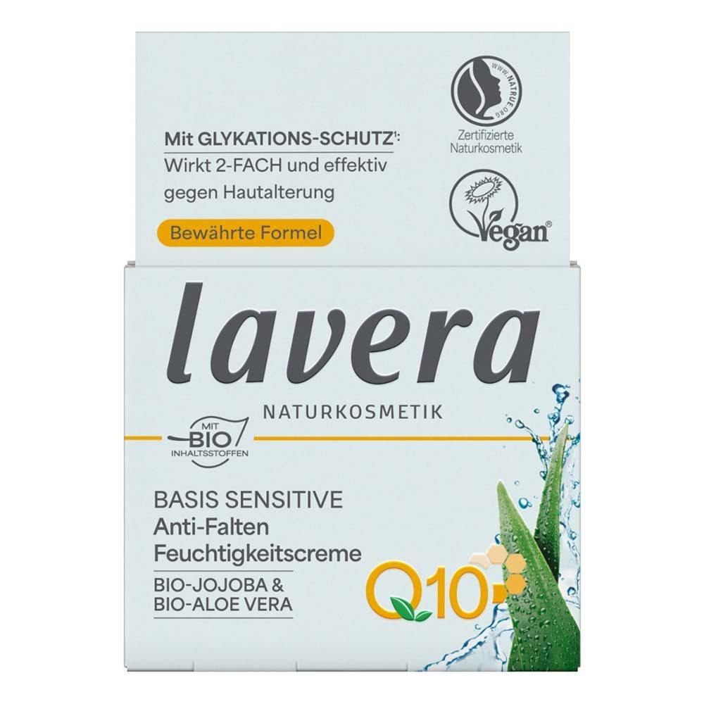 lavera Feuchtigkeitscreme Basis Sensitiv - Anti Falten Feuchtigkeitscreme 50ml