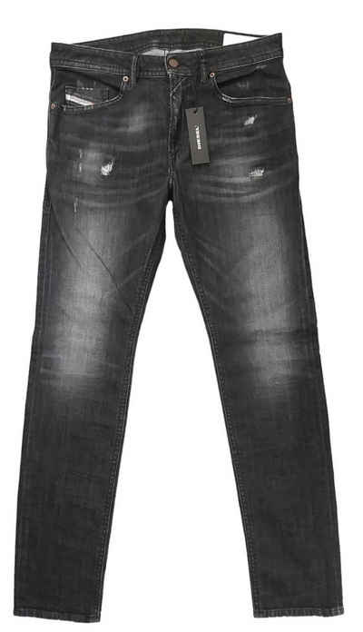 Diesel Skinny-fit-Jeans Thommer-X 0095R (Schwarz) Vintage Used Look, Stretch, 5-Pocket-Style