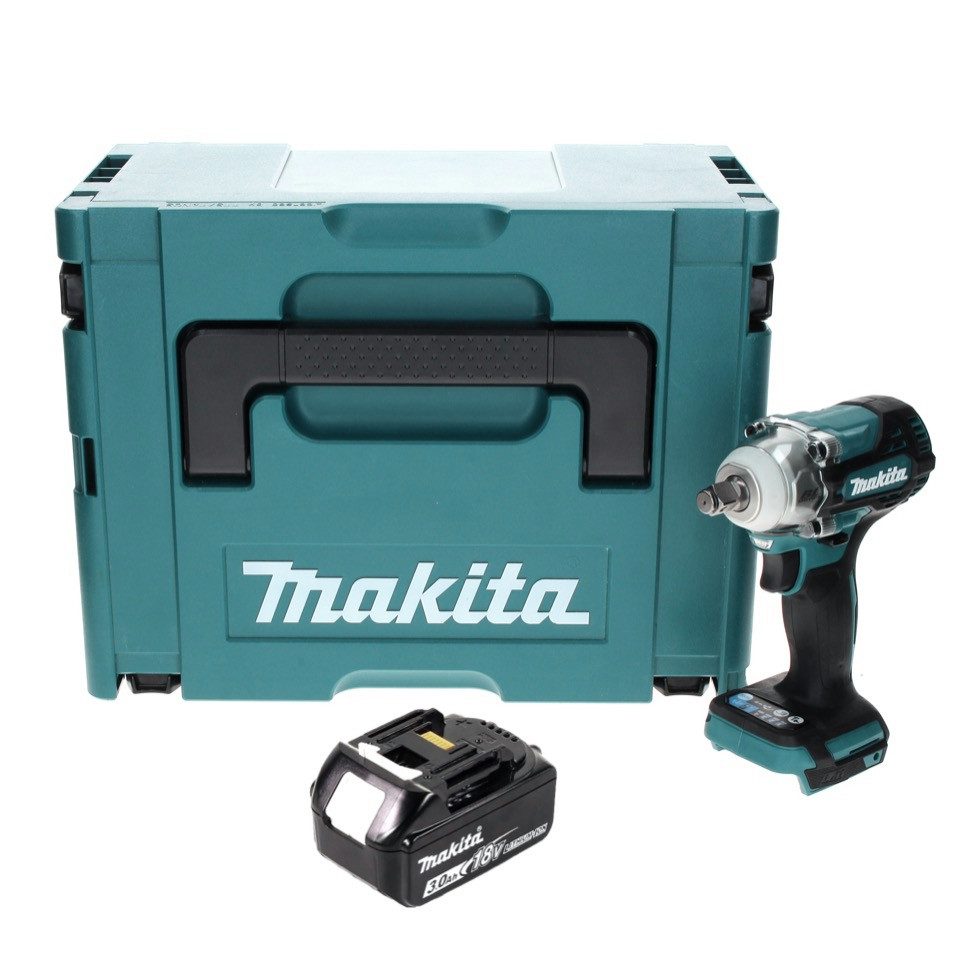 Makita Akku-Schlagschrauber DTW 300 F1J Akku Schlagschrauber 18 V 330 Nm 1/2" Brushless + 1x Akku