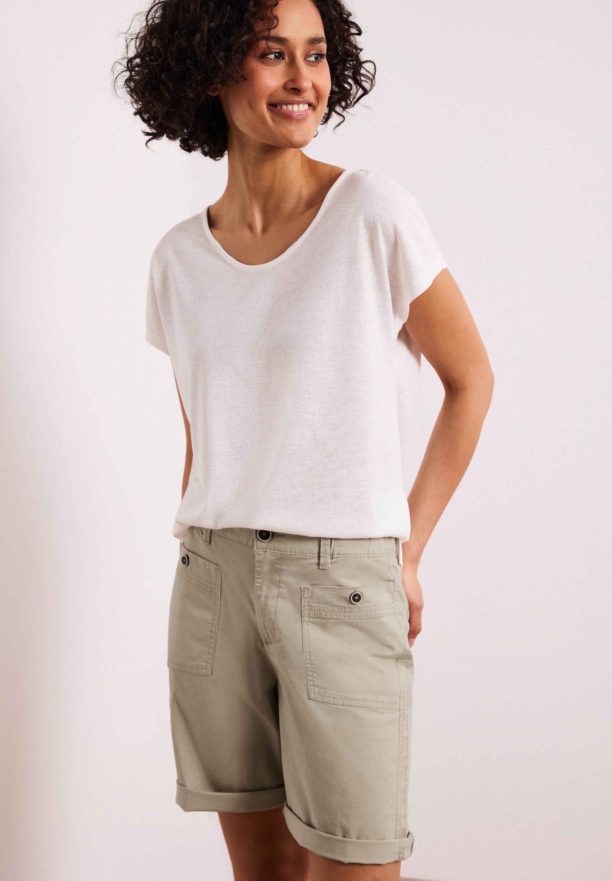 STREET ONE Bermudas Style Yulius Sommershorts mit Turn-Up