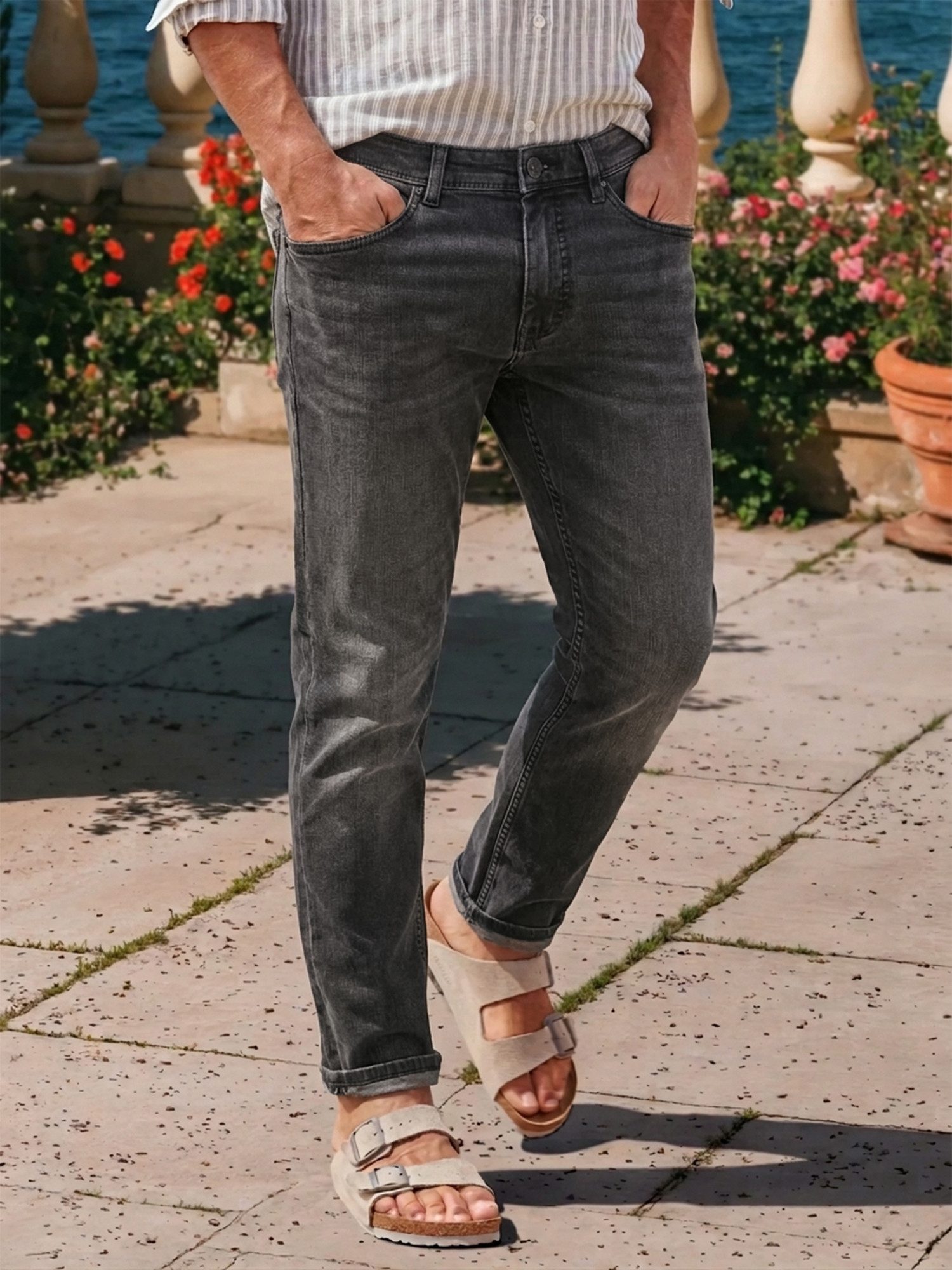 LERROS Relaxhose Baxter Relaxed Fit Jeans – Bequemer Stretch 5‑Pocket Denim Bequeme Stretch-Jeans - pflegeleicht, ideal für Alltag & Freizeit