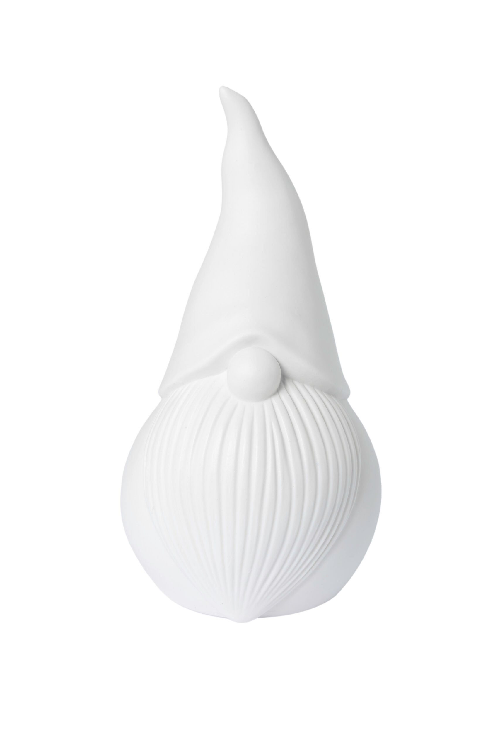 Storefactory Dekofigur Santa Stig Weihnachtsmann Keramik Weiß, Weihnachtsfigur aus Keramik
